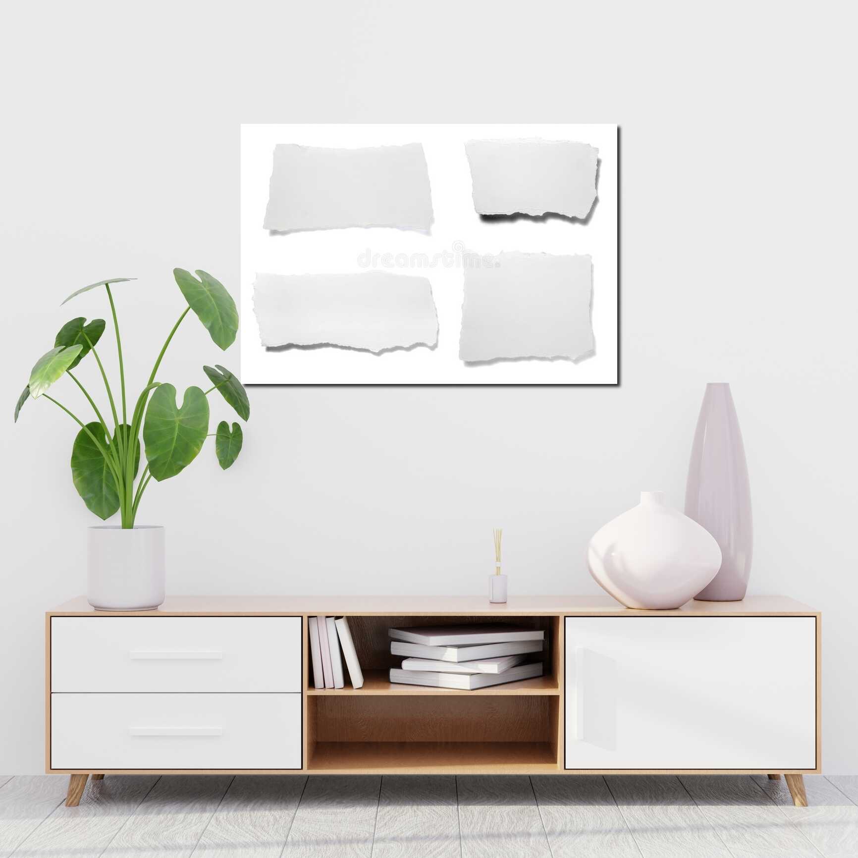 Canvas above sofa for size context