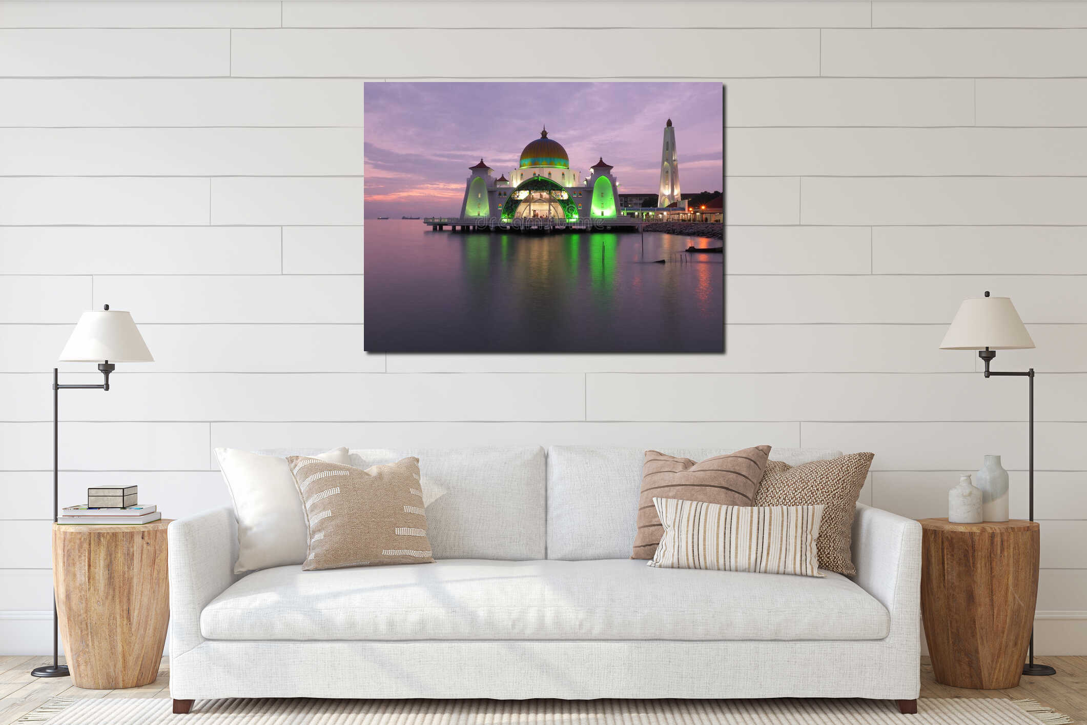 Melaka Straits Mosque interior mockup