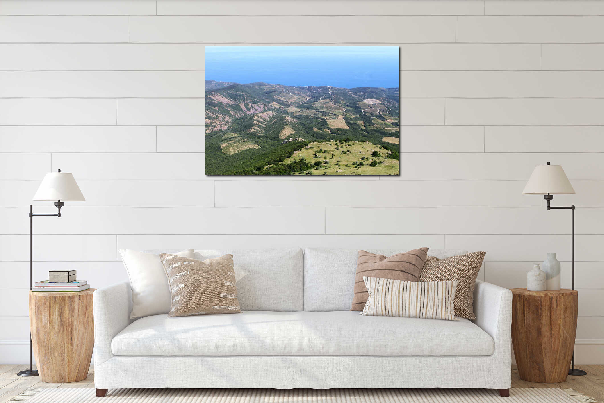 Canvas above sideboard for size context