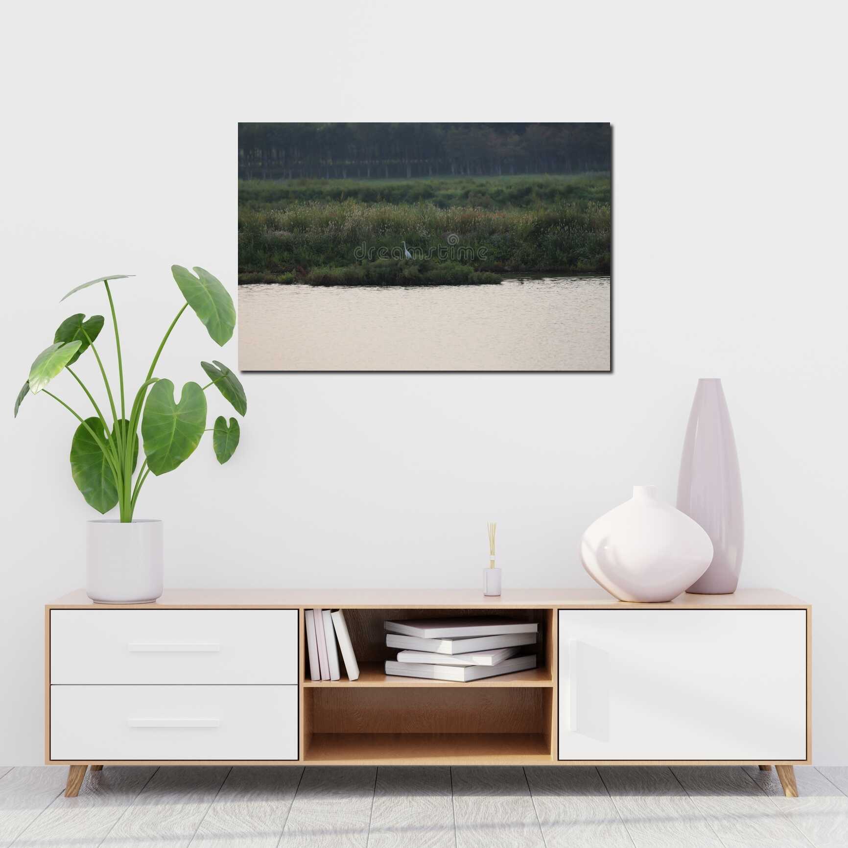 Canvas above sofa for size context