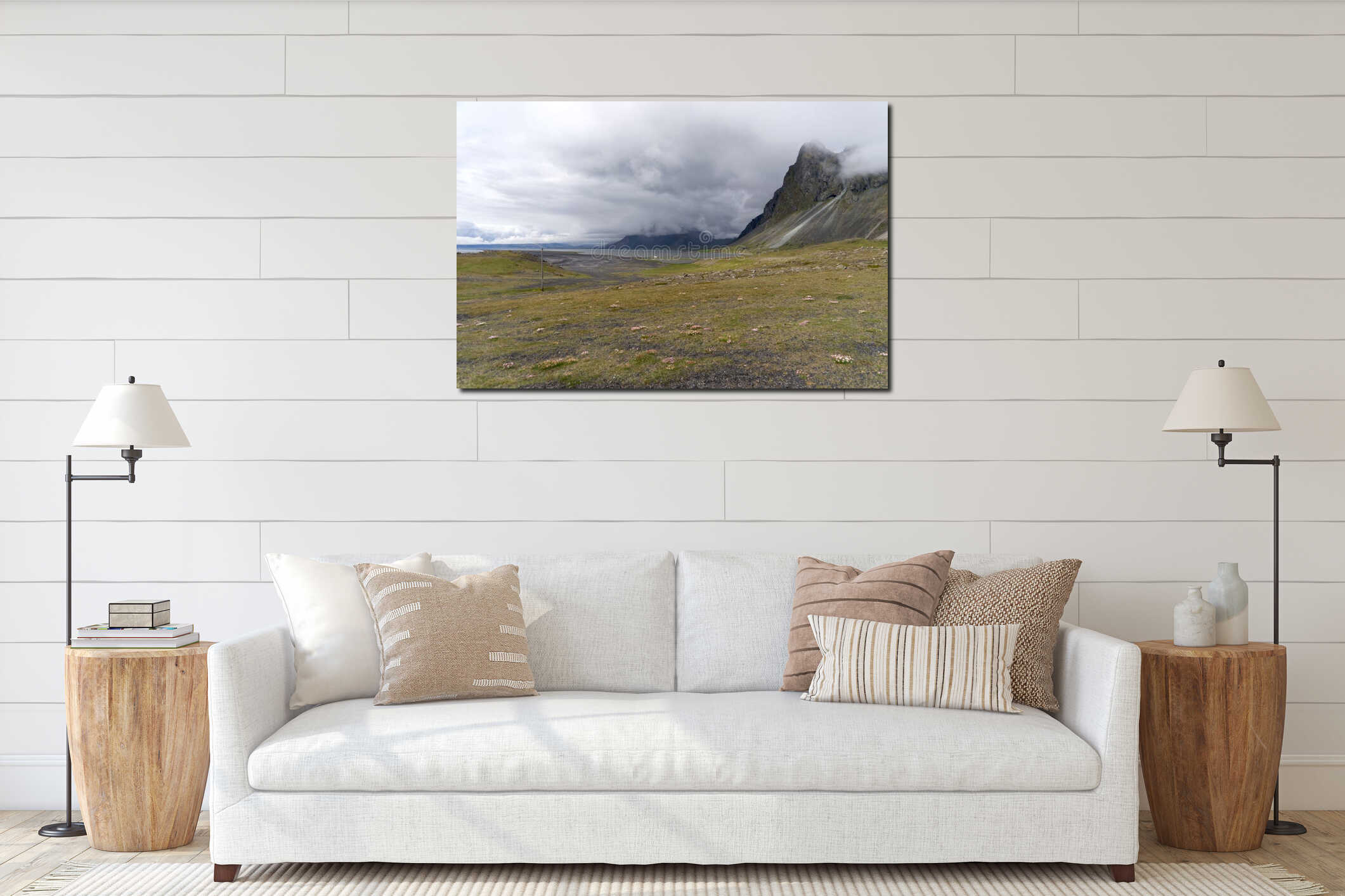 Canvas above sideboard for size context