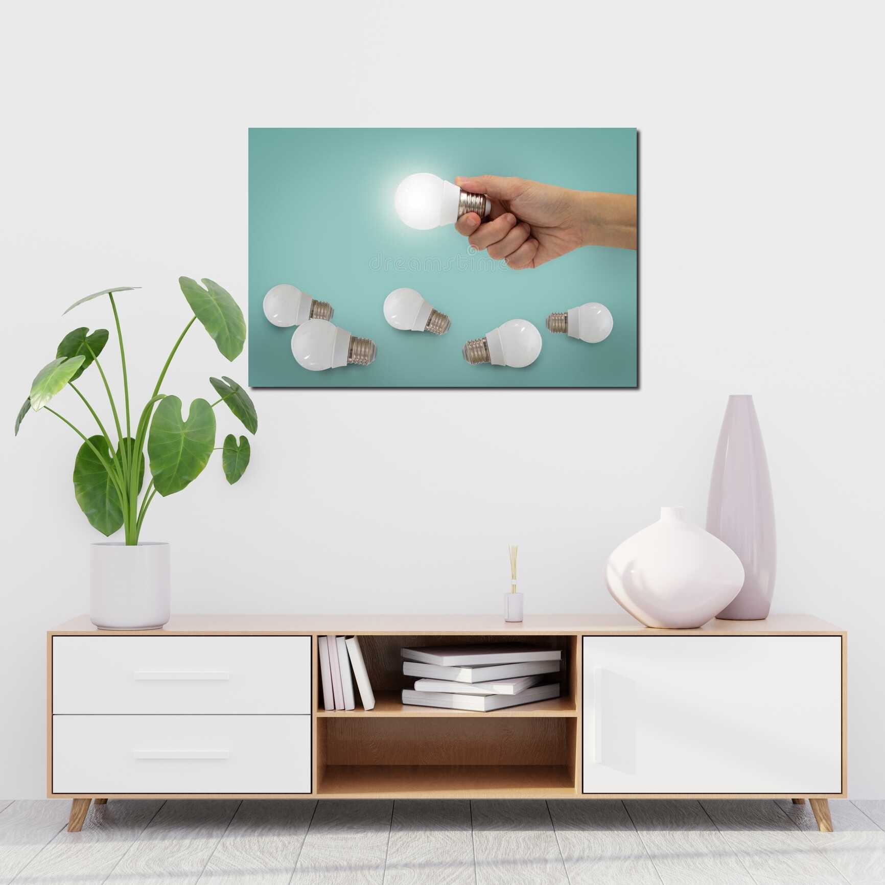 Canvas above sofa for size context