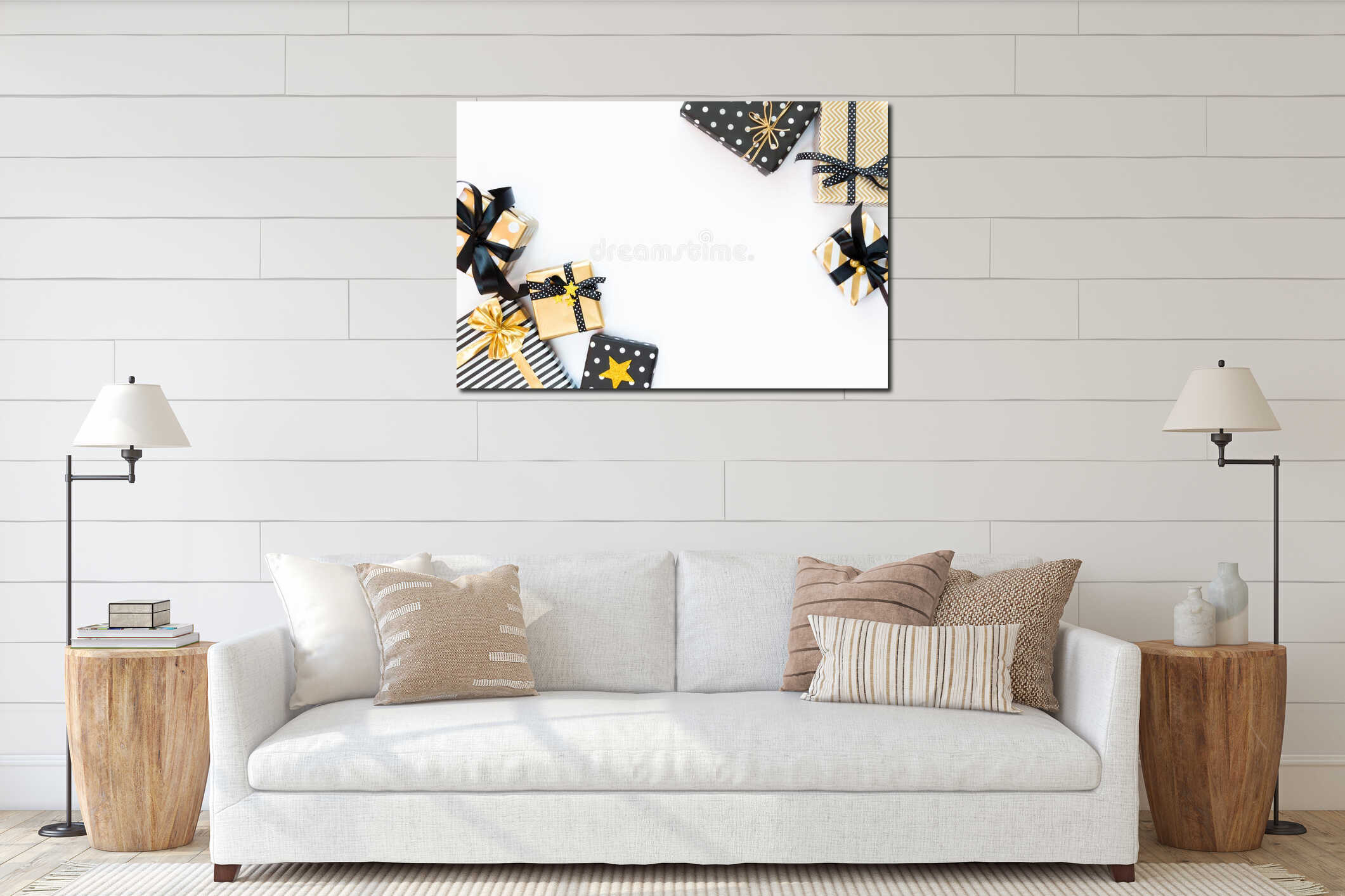 Canvas above sideboard for size context