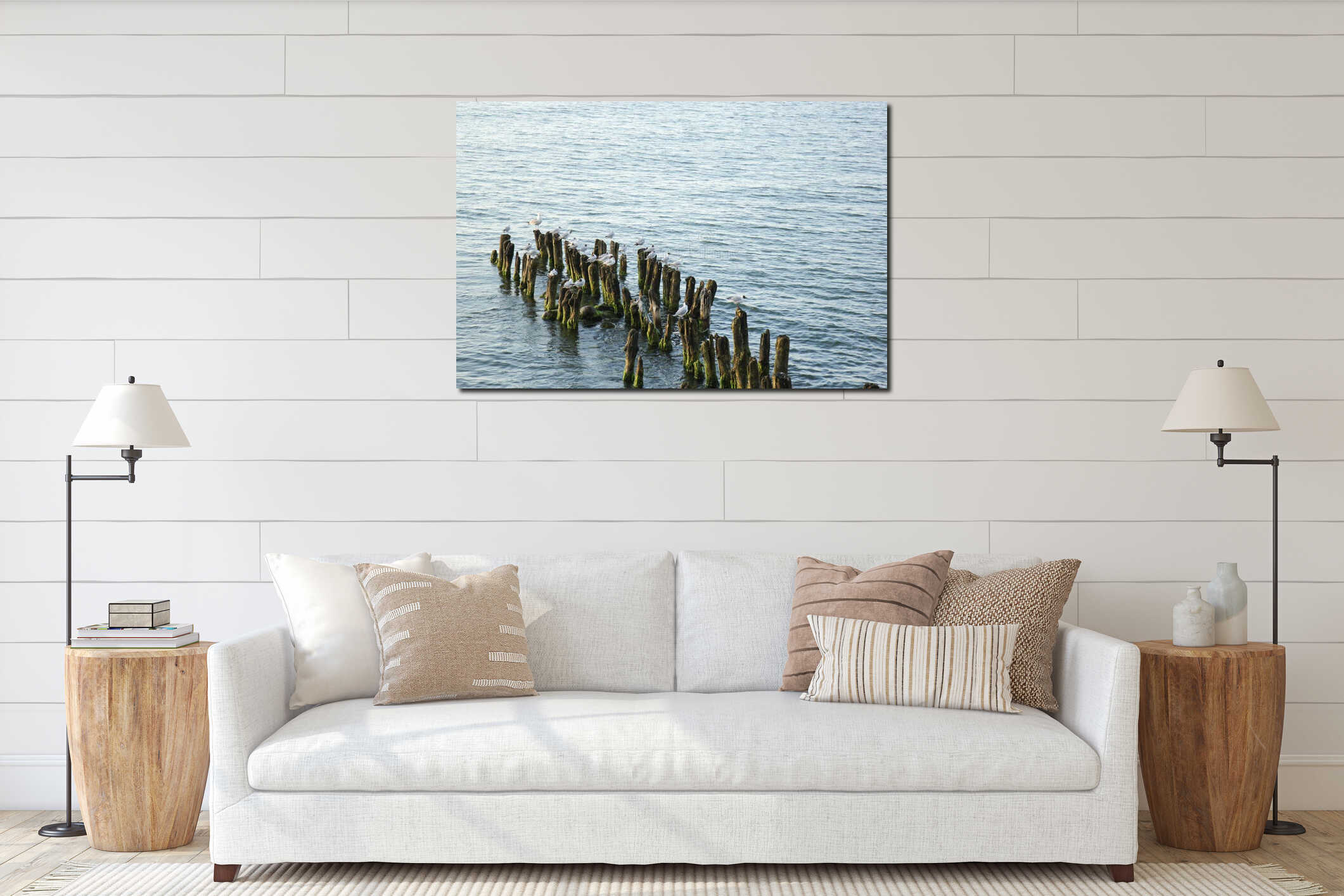 Canvas above sideboard for size context