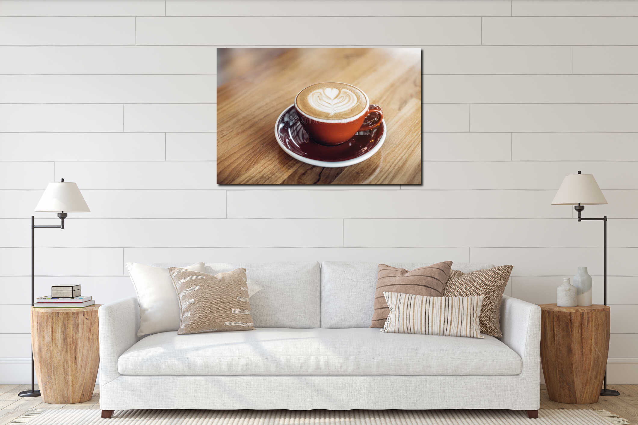 Canvas above sideboard for size context