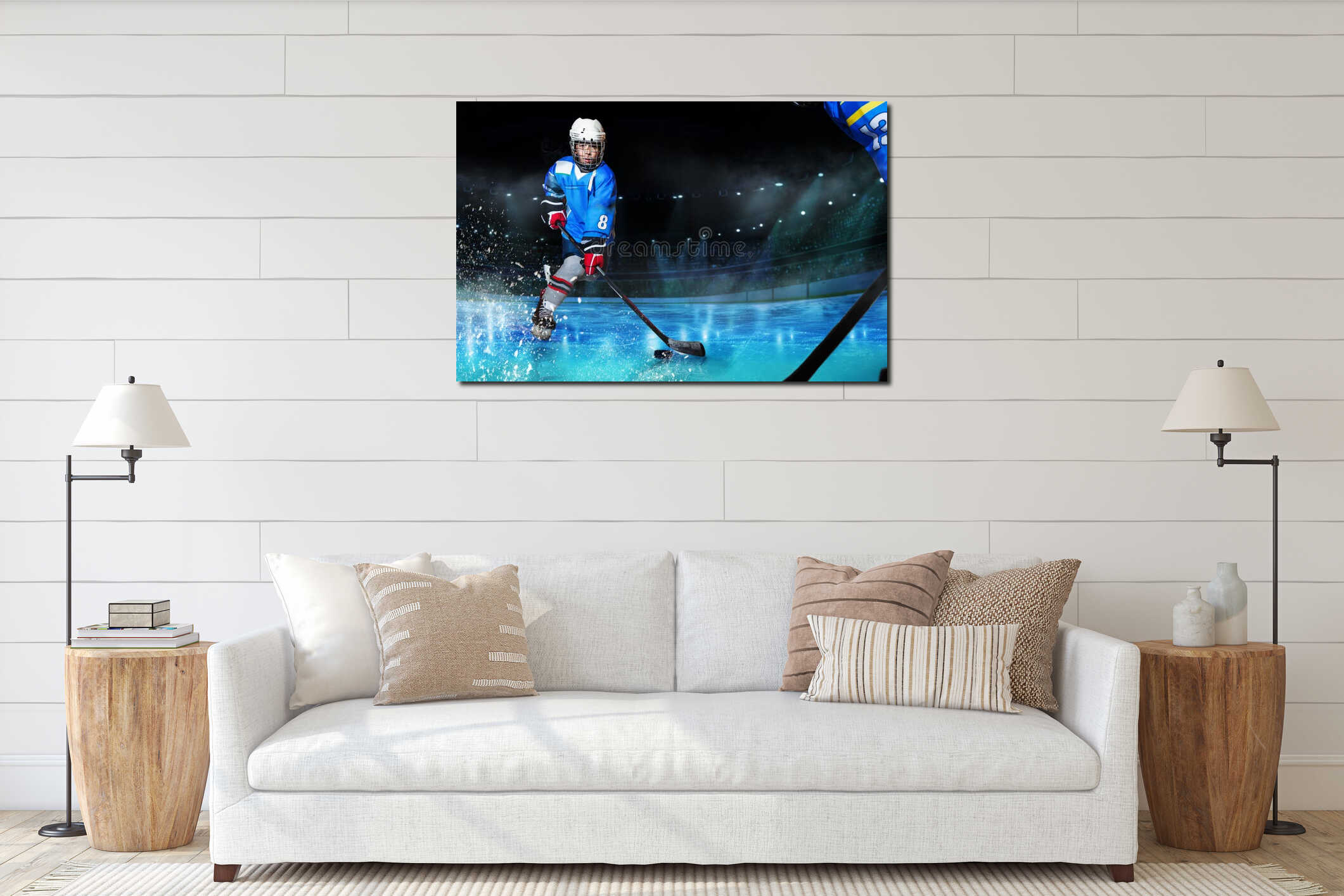 Canvas above sideboard for size context