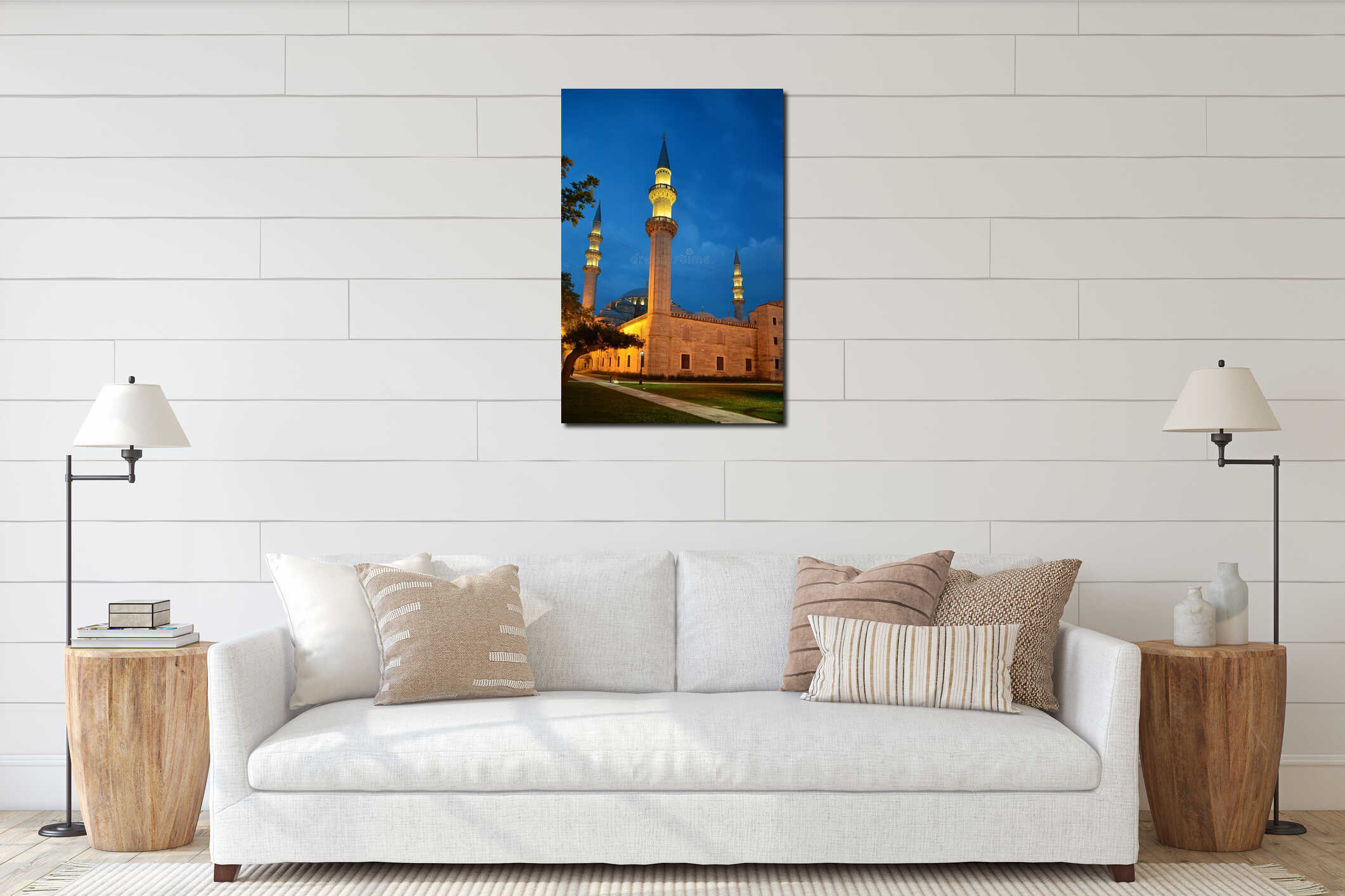 View of the majestic Suleymaniye Mosque, Istanbul. Turkey. interior mockup