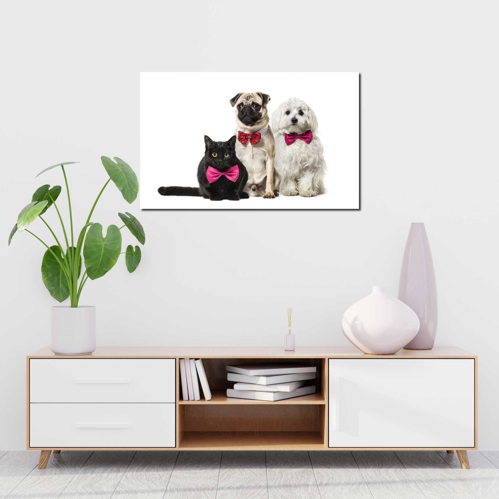 Canvas above sofa for size context