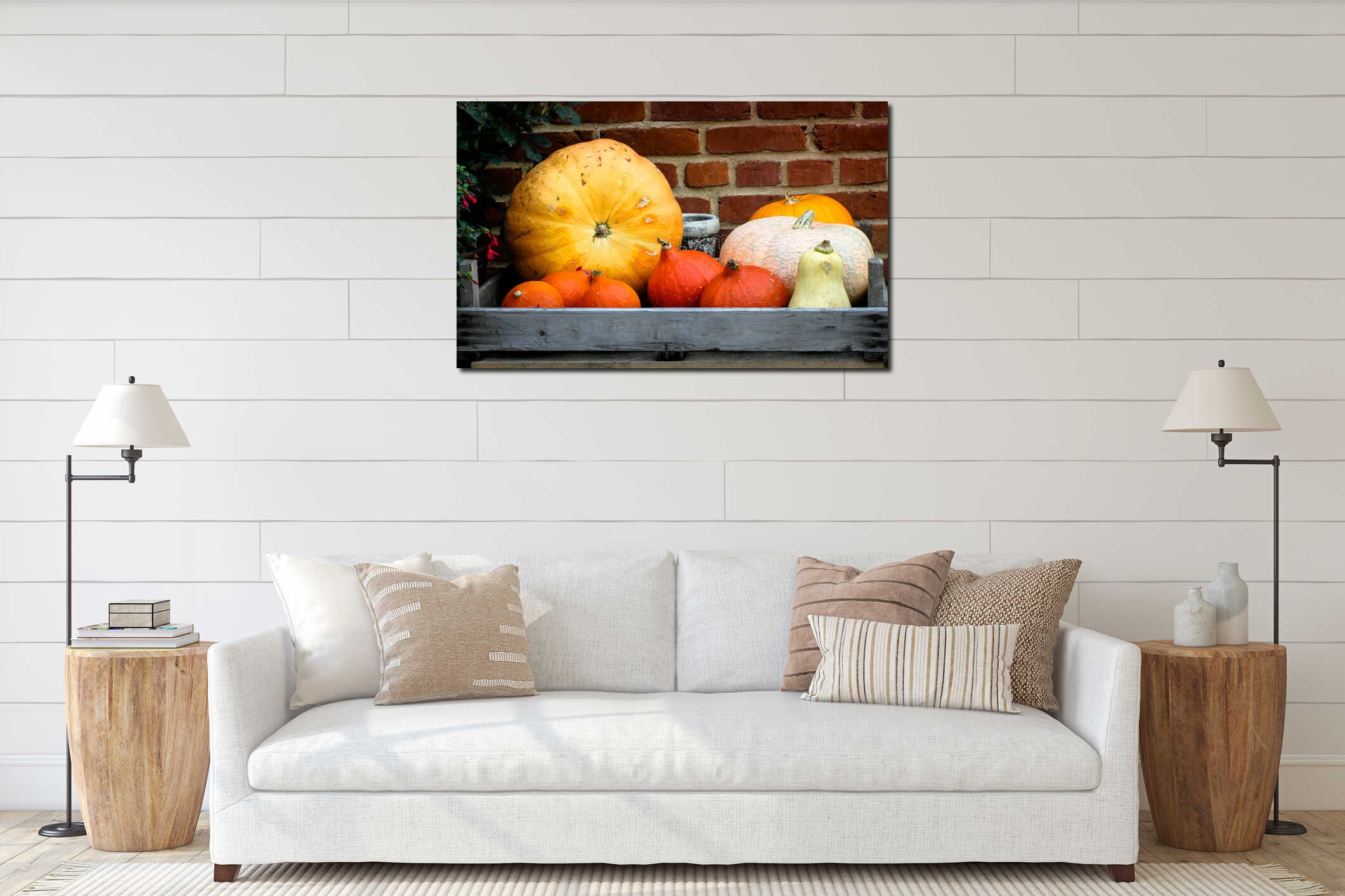 Canvas above sideboard for size context