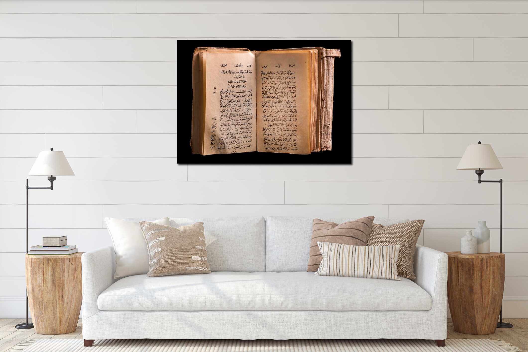 Old holy quran interior mockup