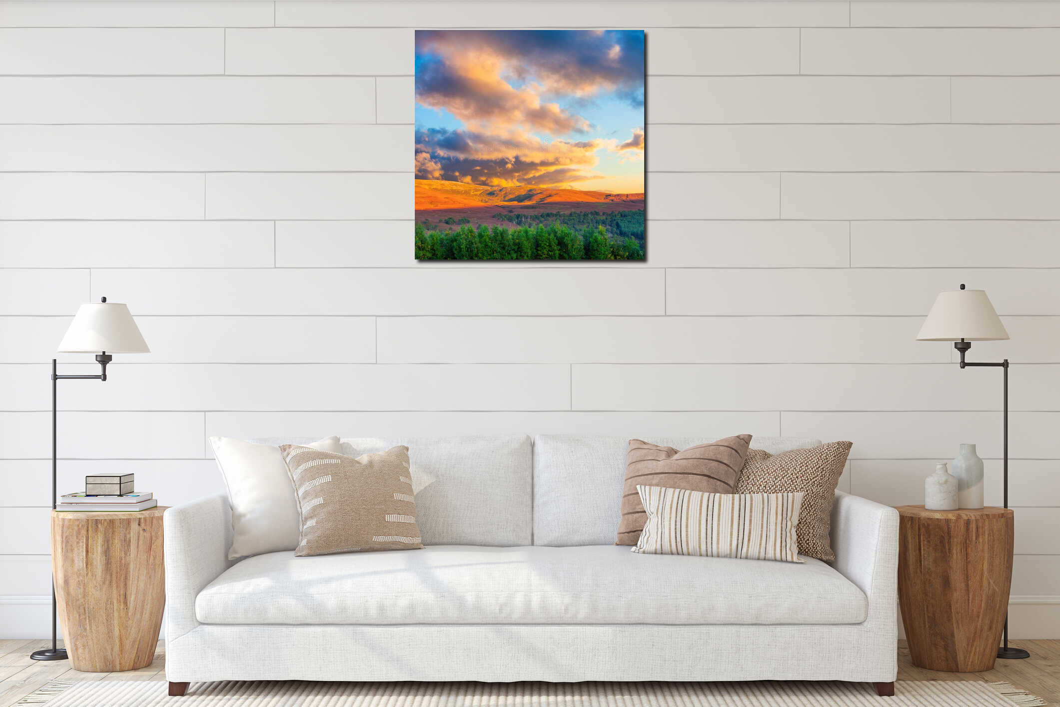 Canvas above sideboard for size context