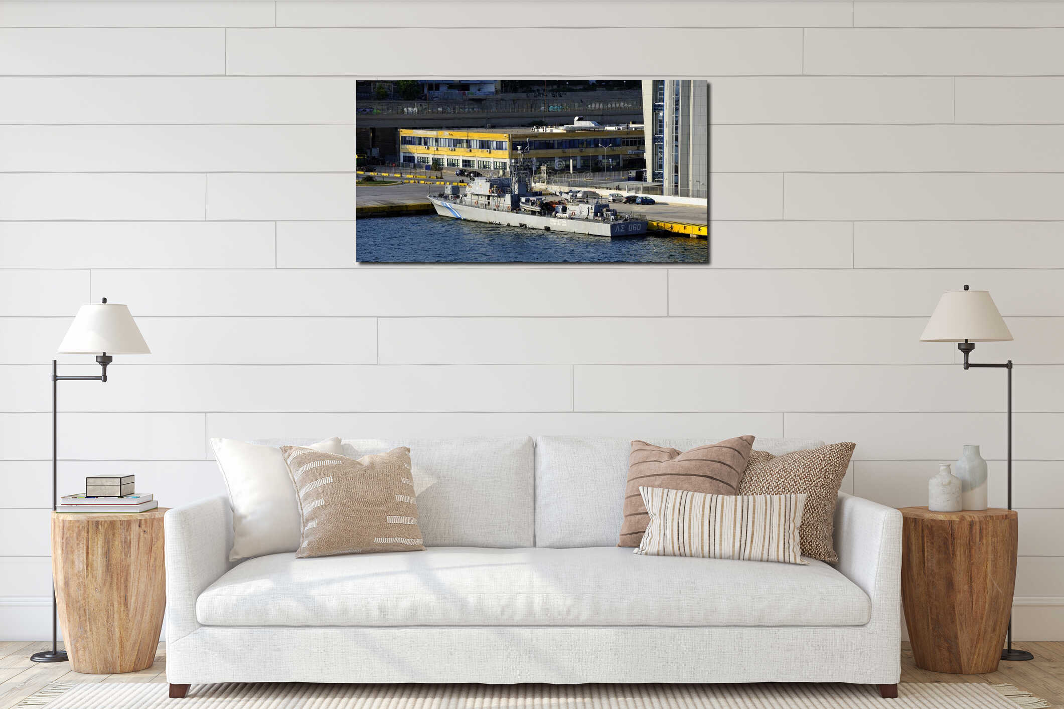 Hellenic Coast Guard alongside in the Port of Athens interior mockup