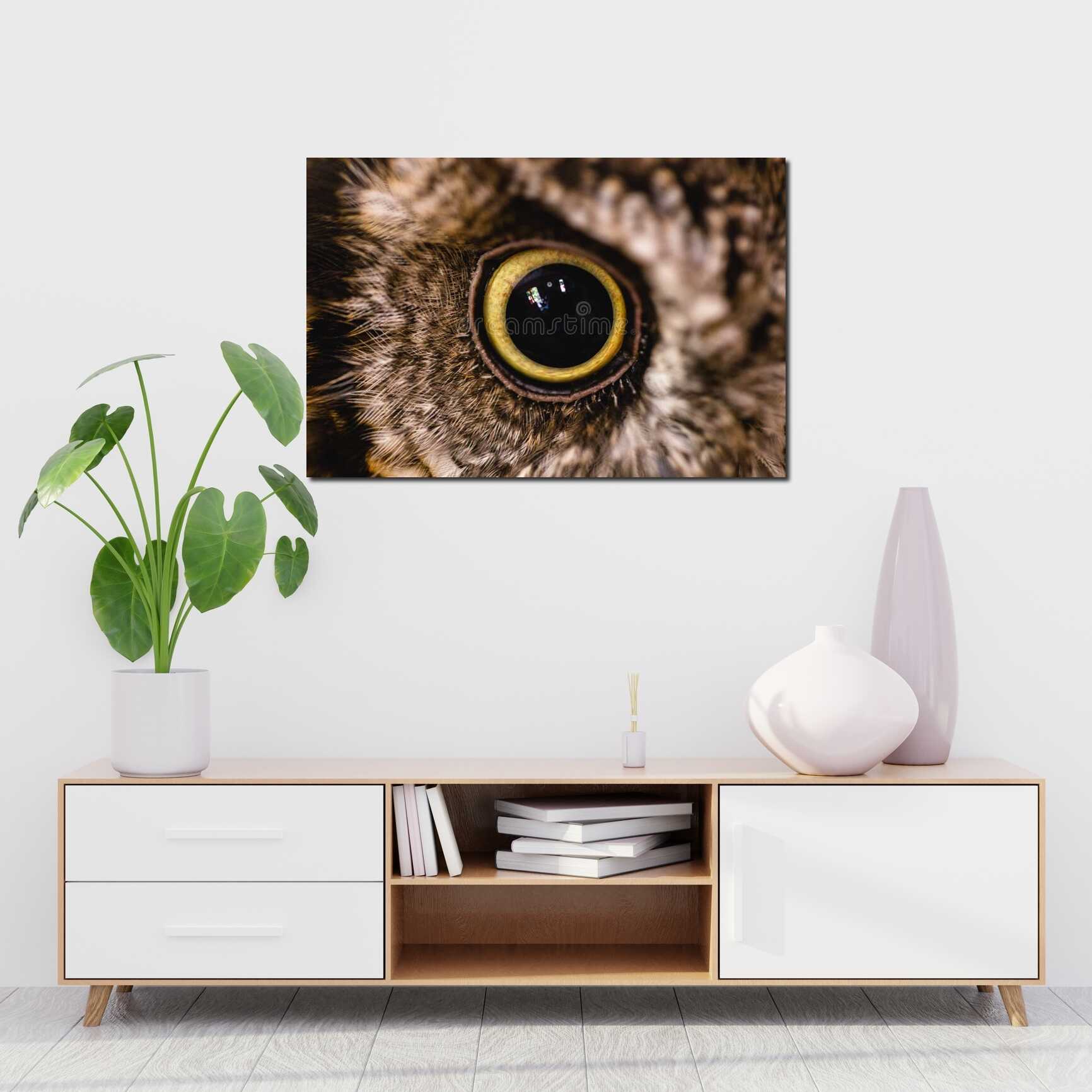 Canvas above sofa for size context