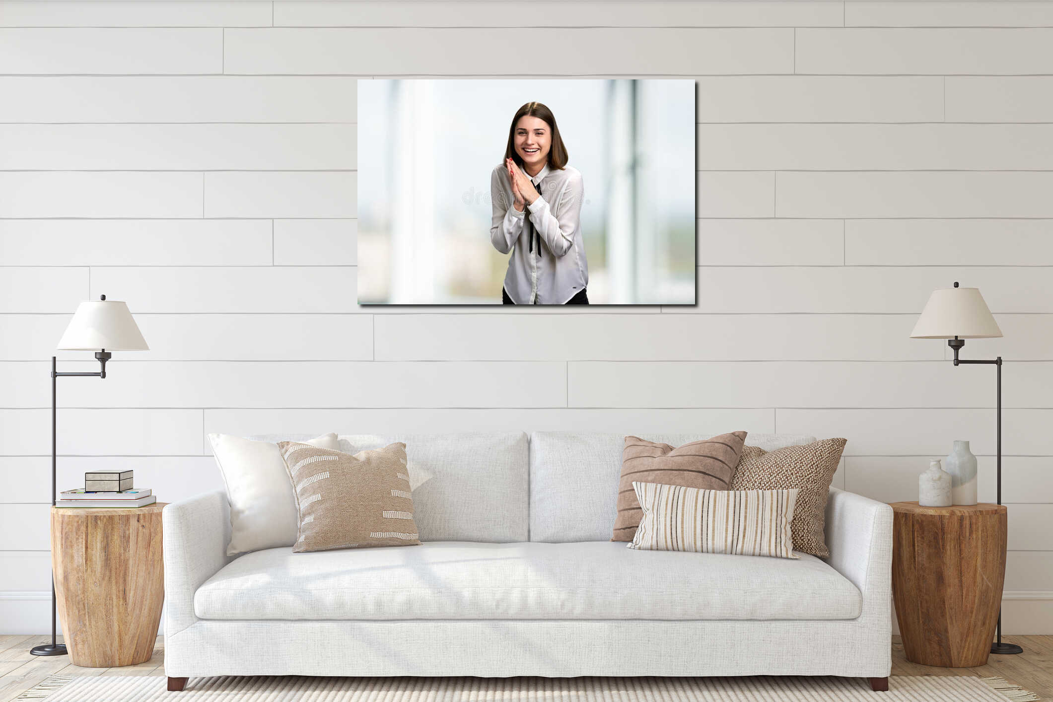 Canvas above sideboard for size context