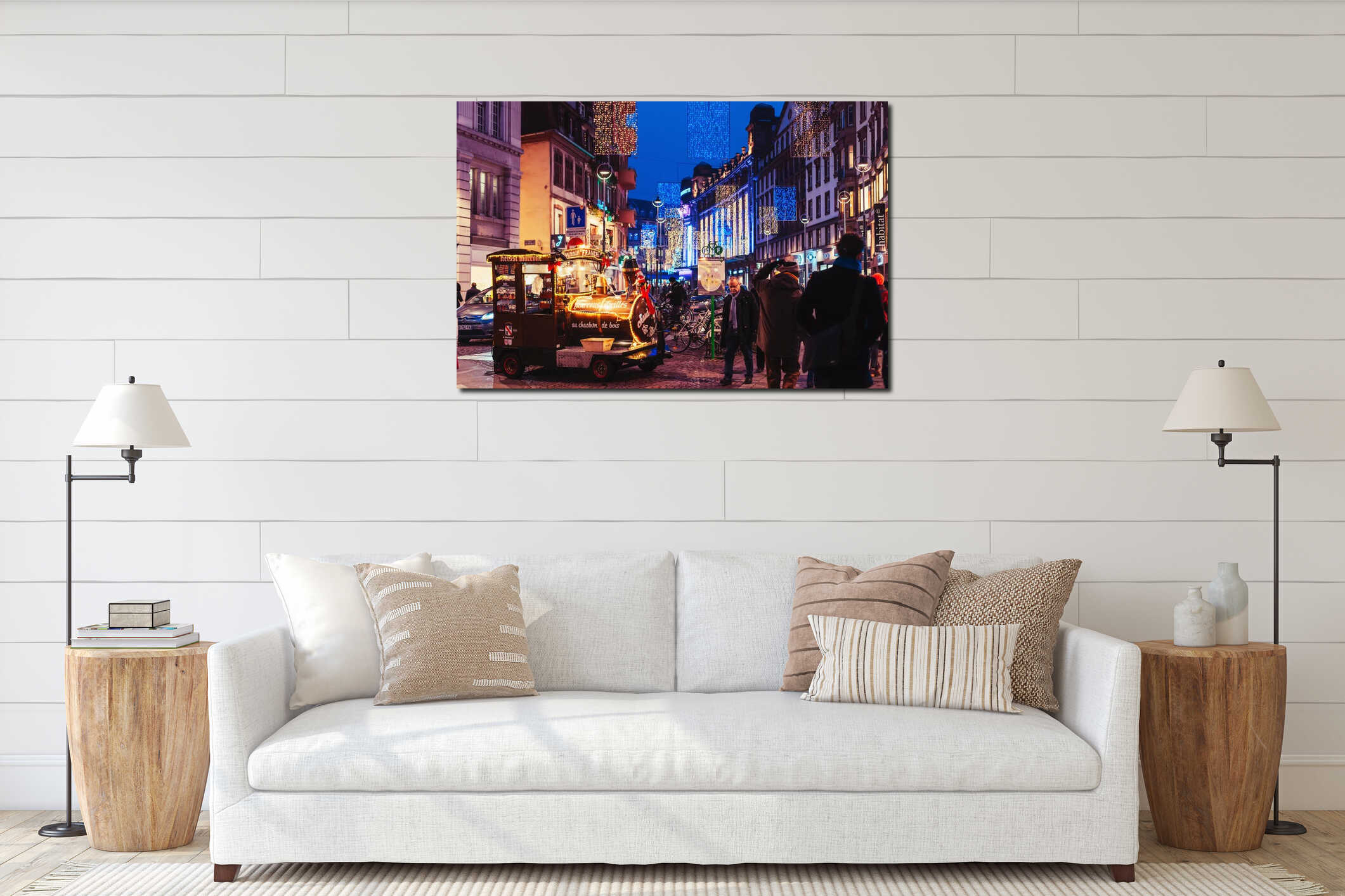 Canvas above sideboard for size context