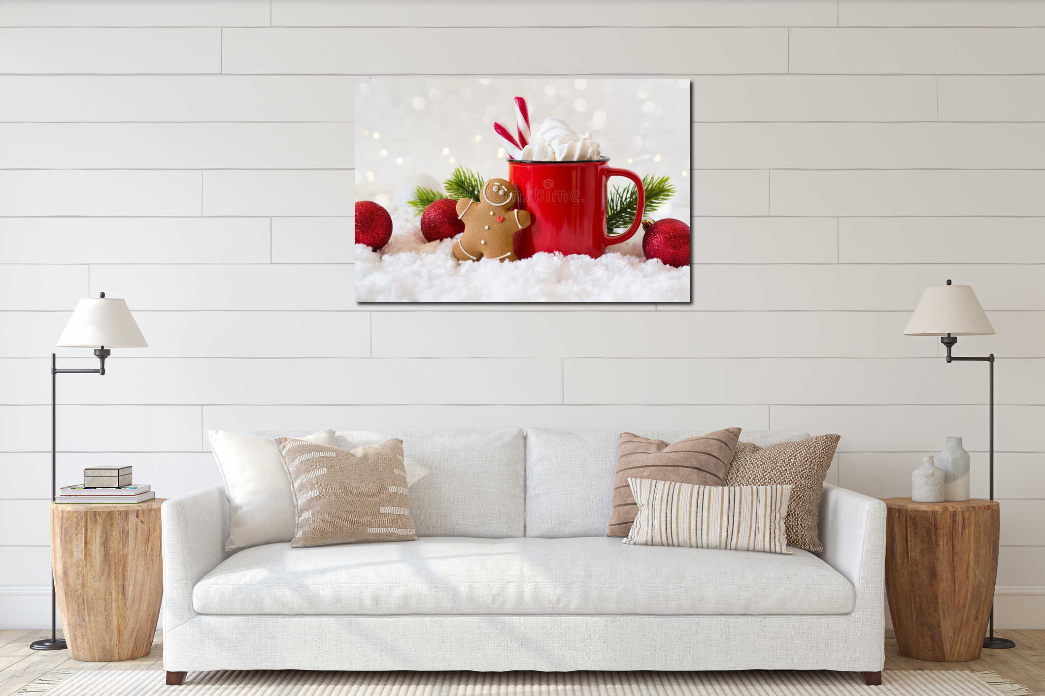 Canvas above sideboard for size context