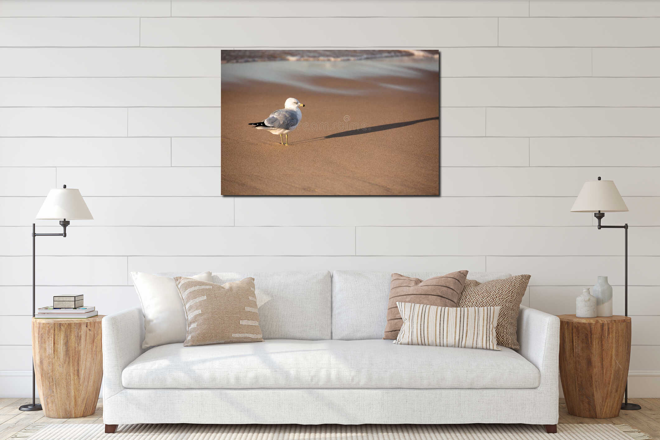 Ring Bill Gull taking a walk interior mockup