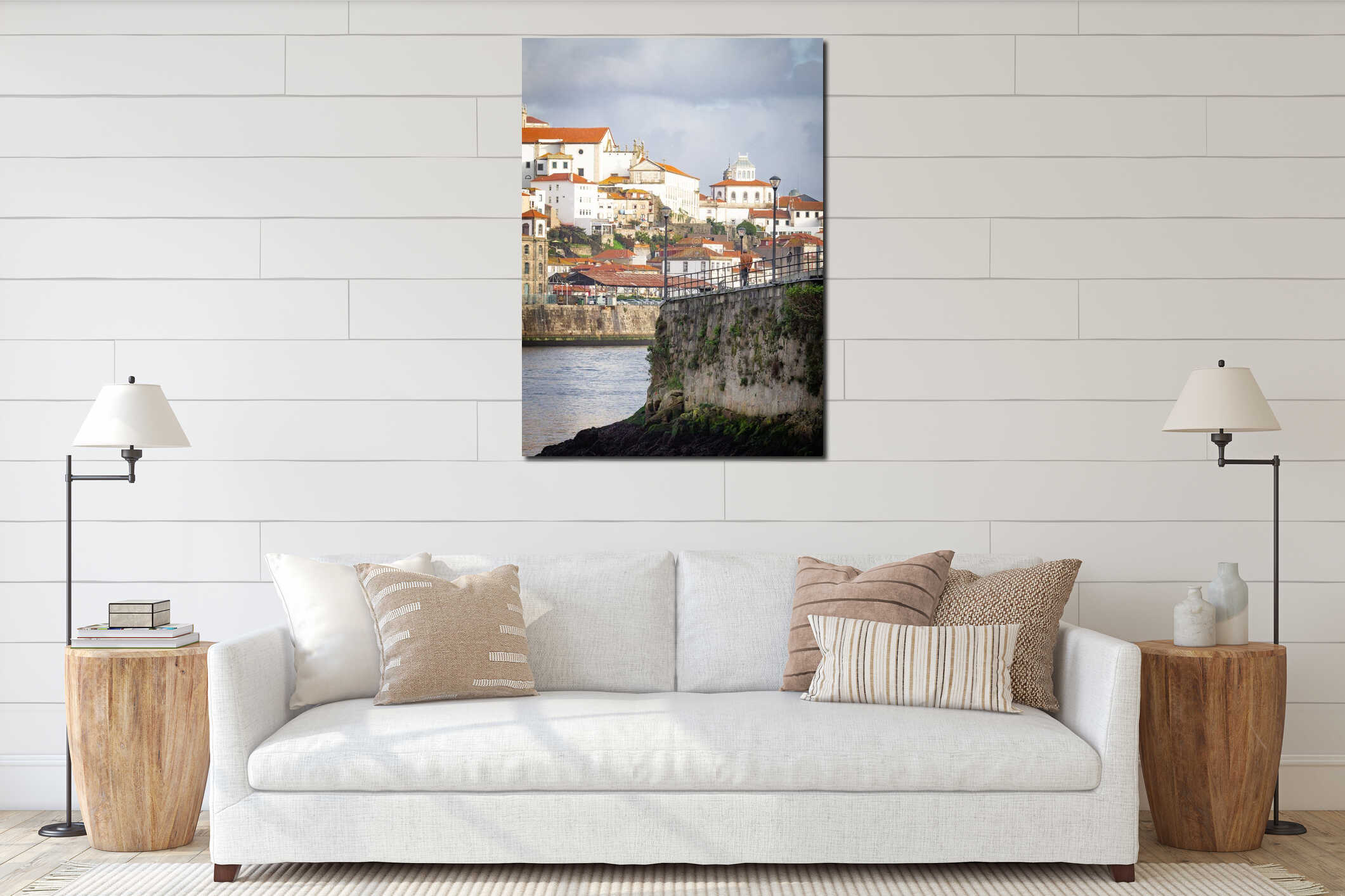 Senior Man Contemplates Porto interior mockup