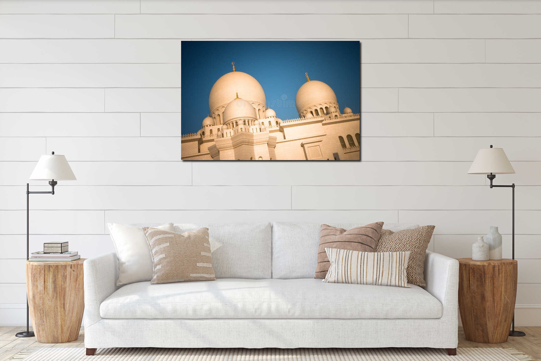 Sheikh Zayed Grand Mosque Abu Dhabi interior mockup