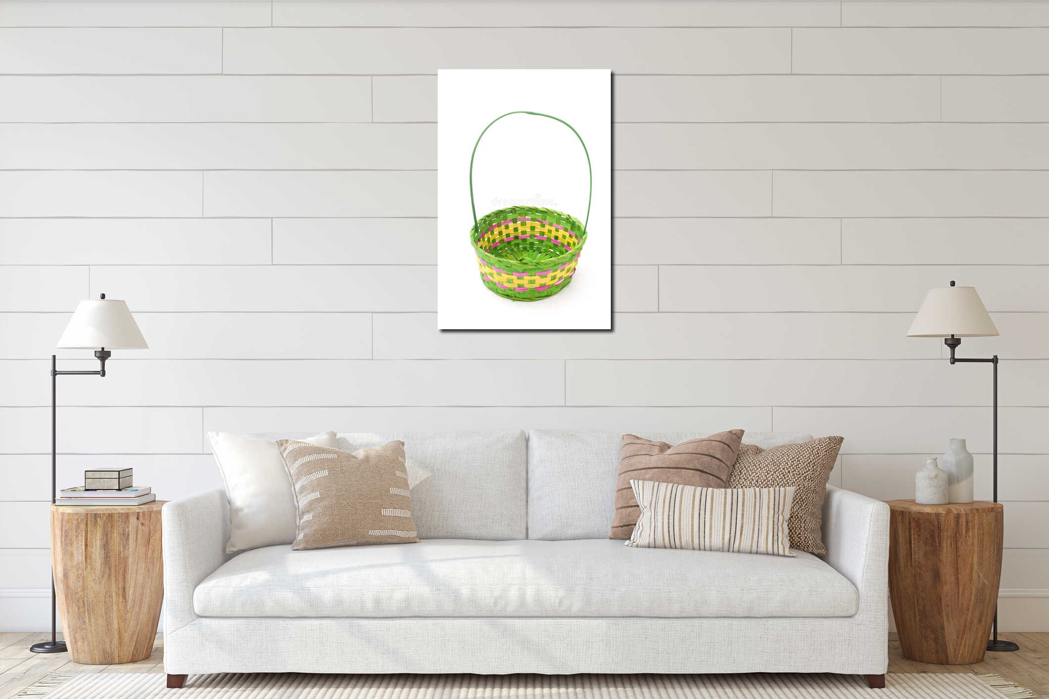 Empty Easter Basket interior mockup