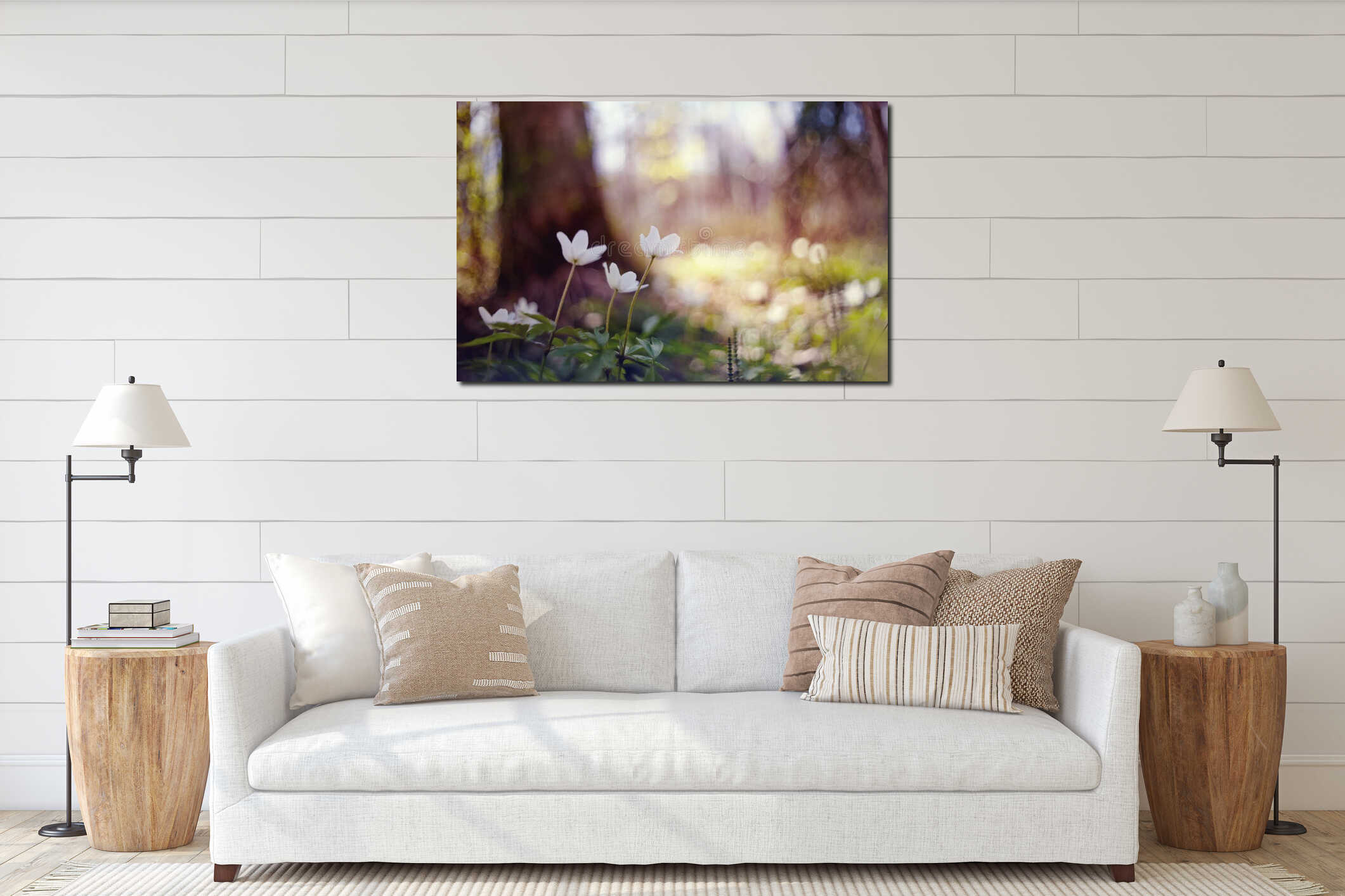 Canvas above sideboard for size context