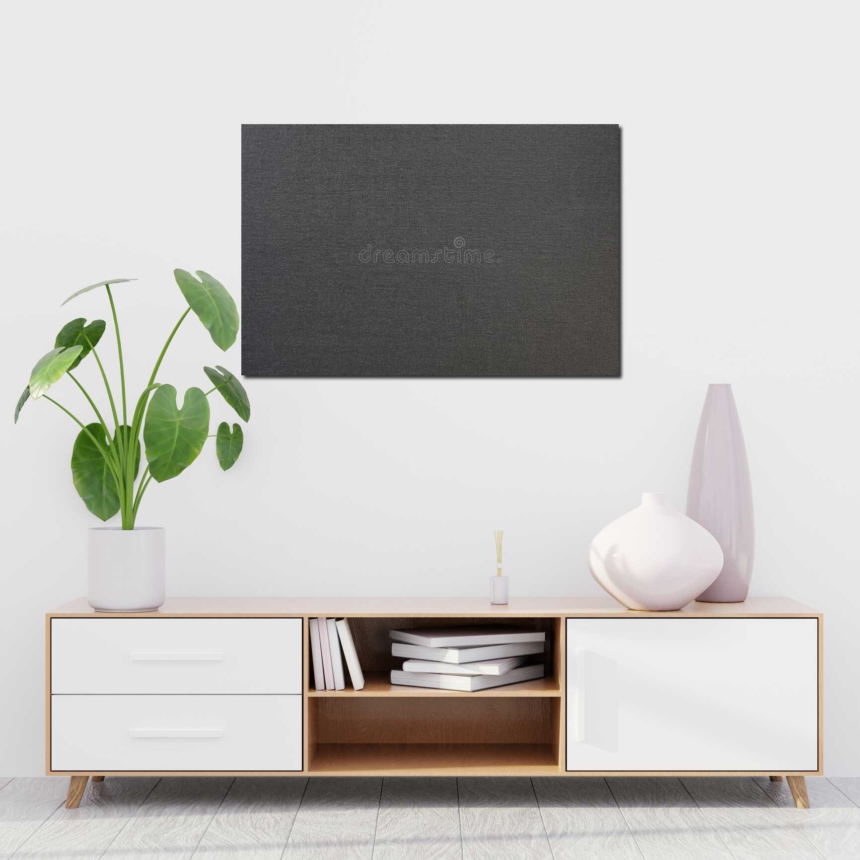 Canvas above sofa for size context