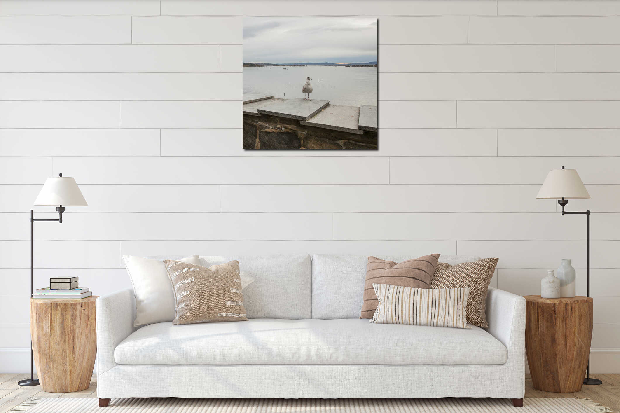 Canvas above sideboard for size context