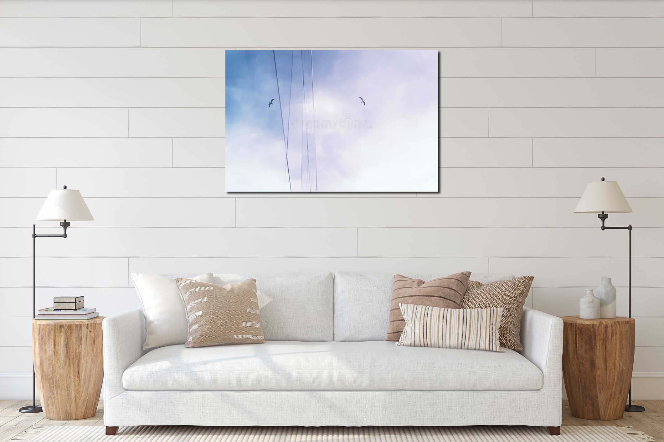 Canvas above sideboard for size context