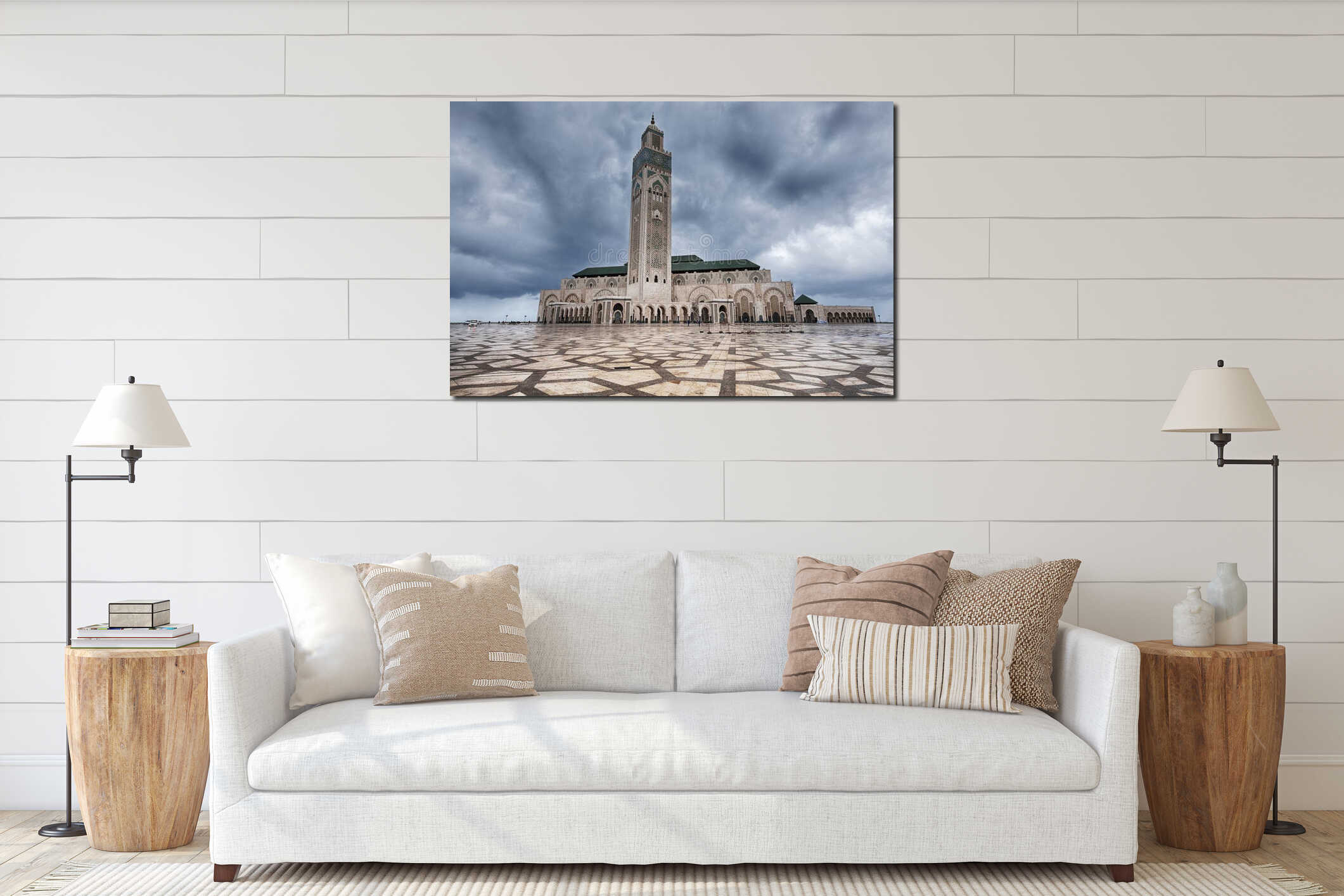 Hassan II Mosque In Casablanca interior mockup