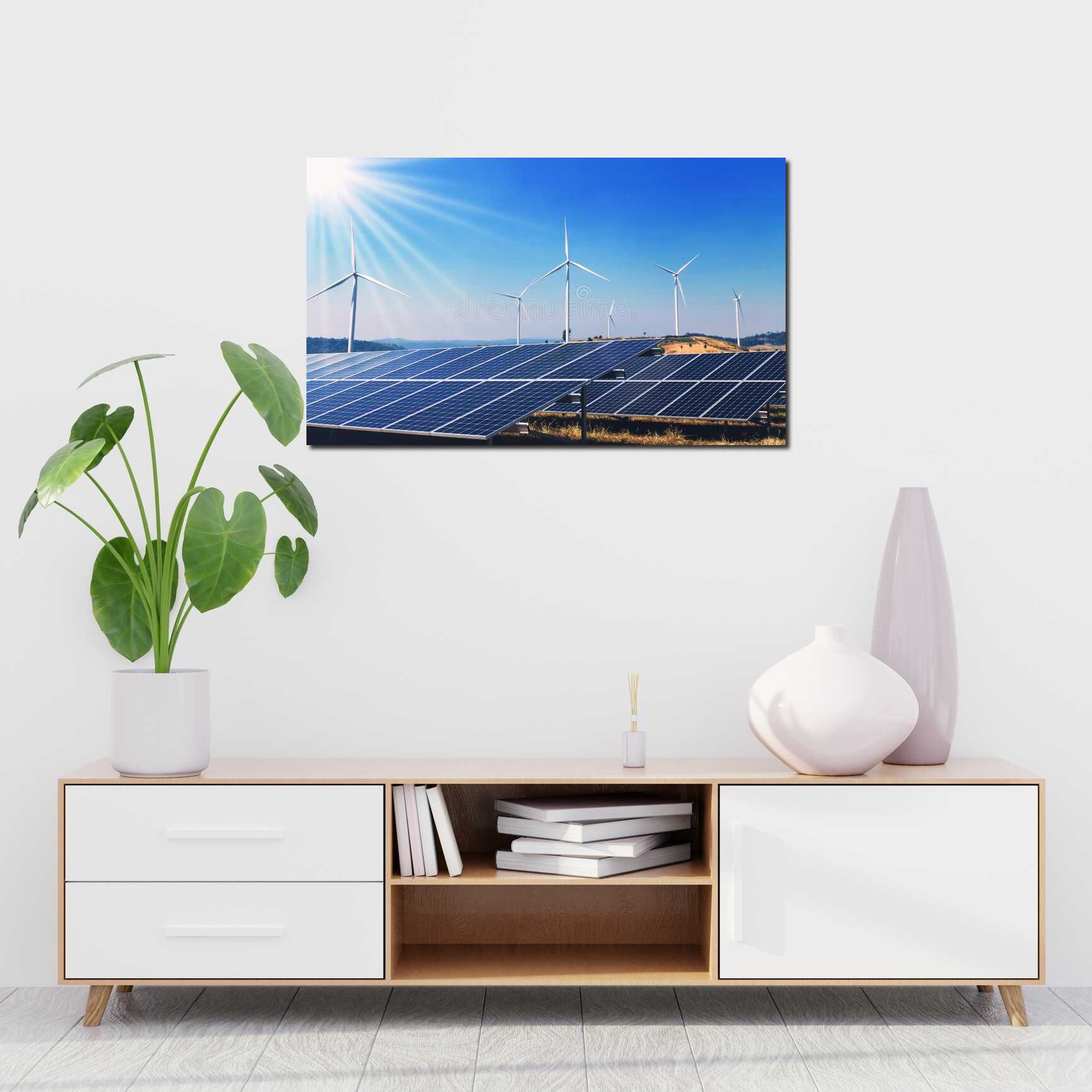 Canvas above sofa for size context