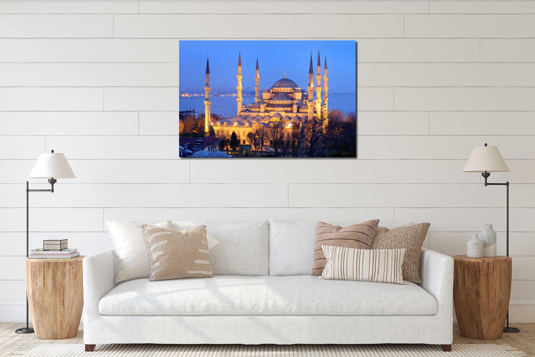 Blue mosque Istanbul interior mockup