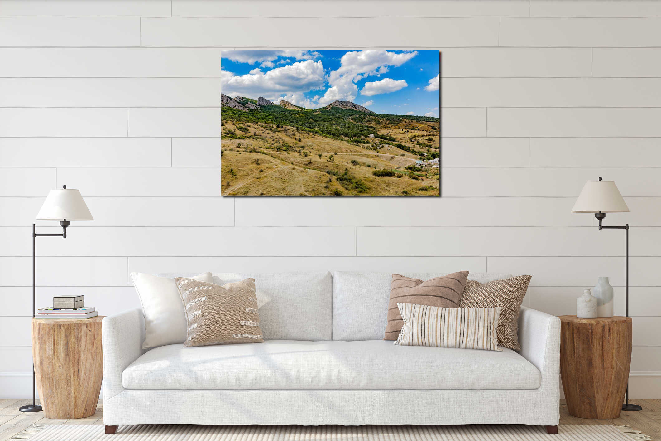 The views and beauty of nature of Crimea. Landscapes Of Crimea. interior mockup