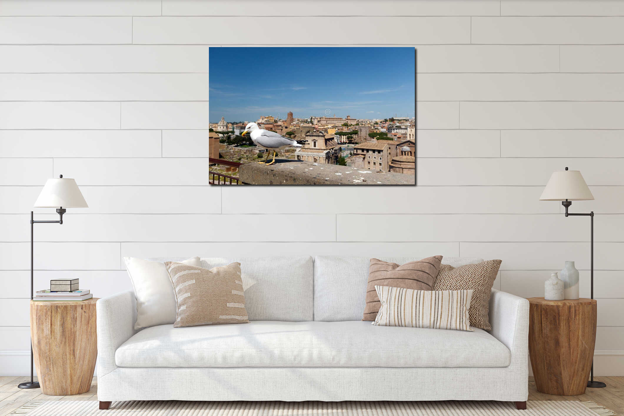 Seagull and the Roman Forum interior mockup