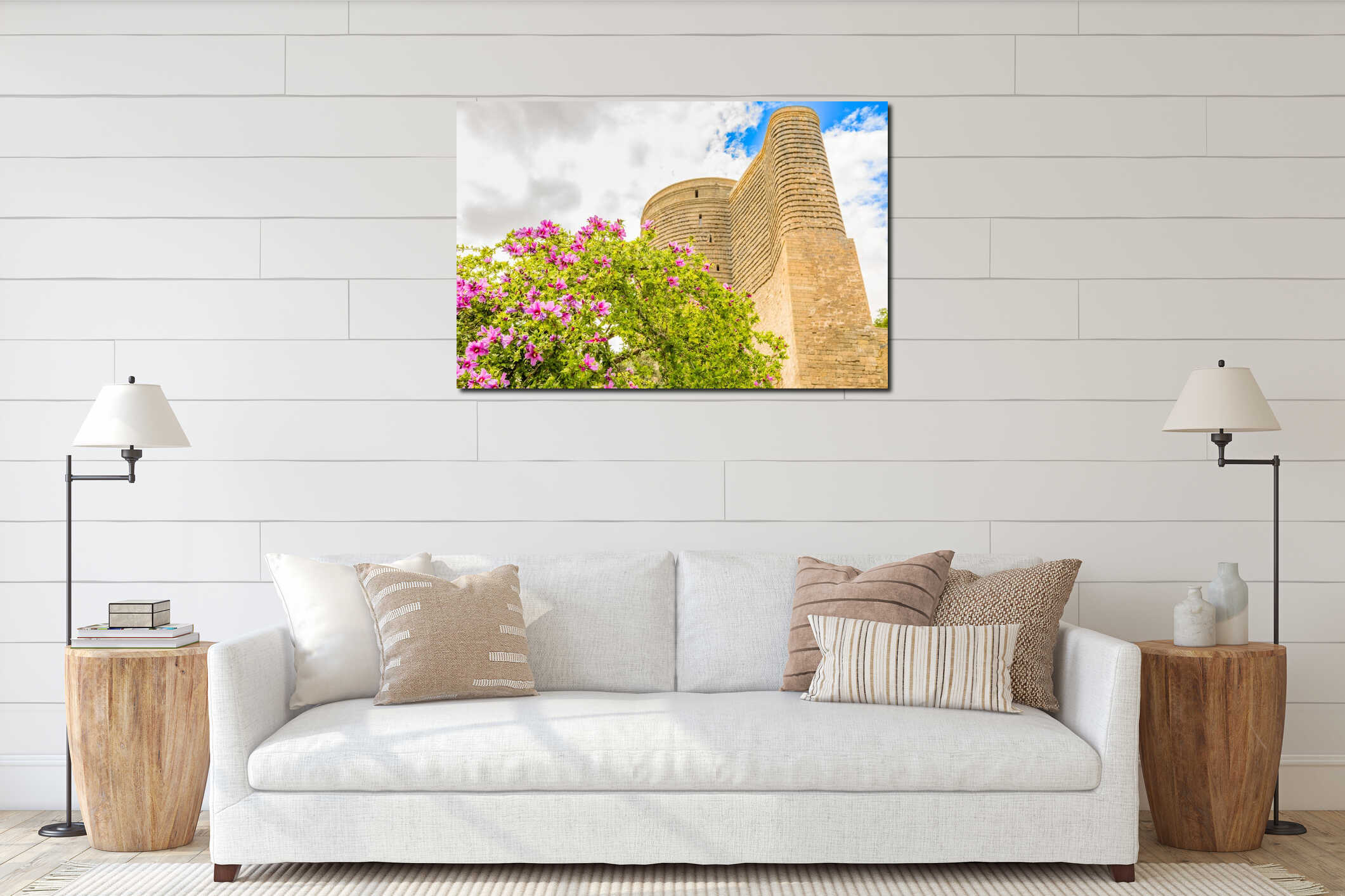 Canvas above sideboard for size context