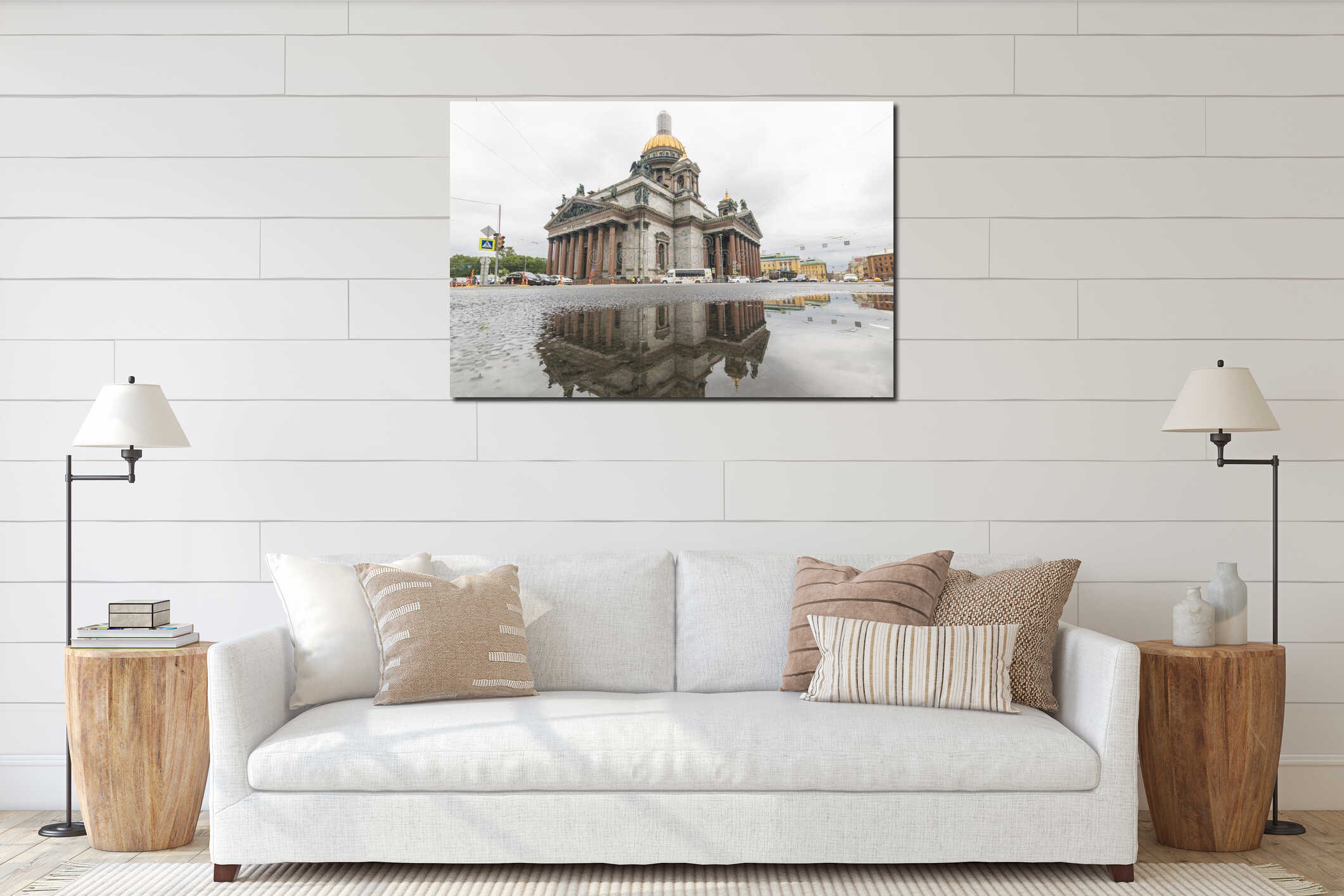 Russia, St. Petersburg, 12, July, 2017: St. Isaac`s Cathedral interior mockup