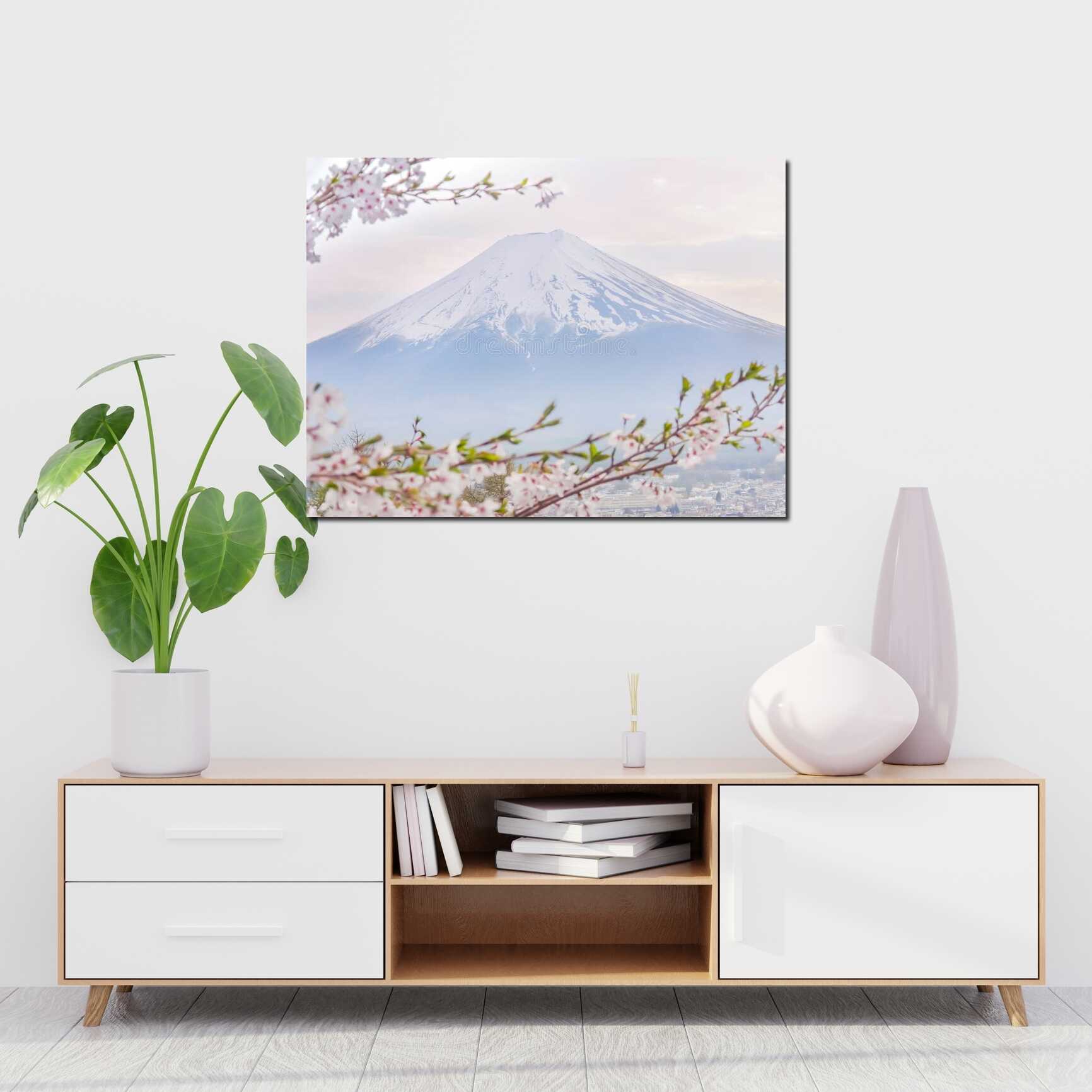 Canvas above sofa for size context