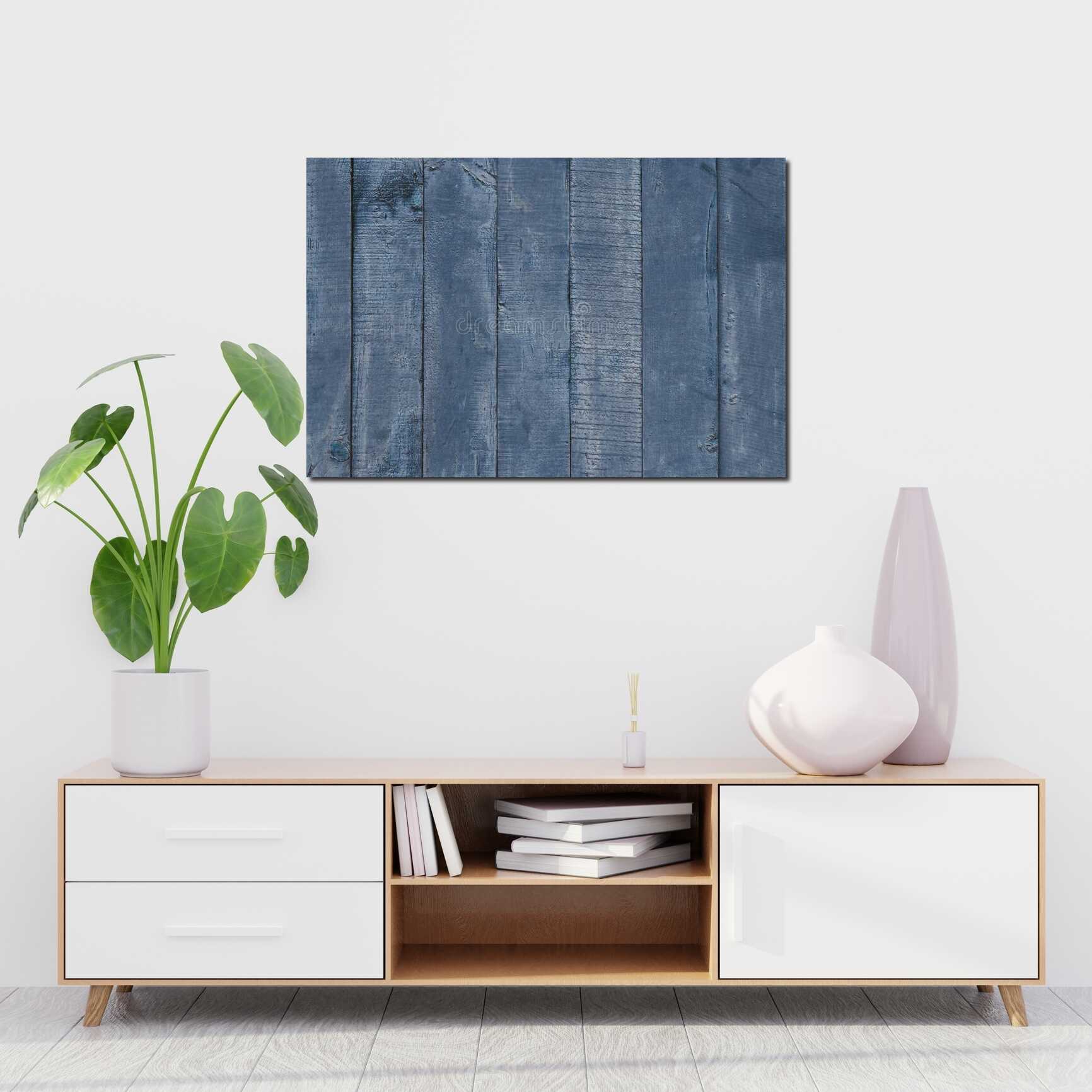 Canvas above sofa for size context