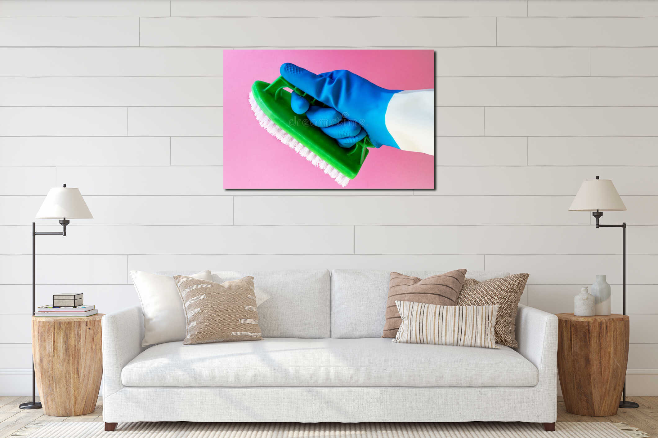 Canvas above sideboard for size context