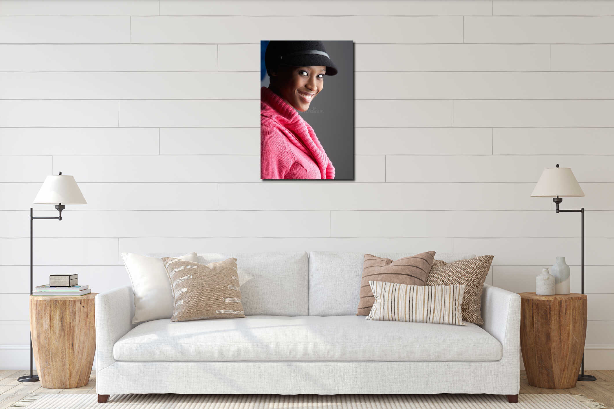 Canvas above sideboard for size context