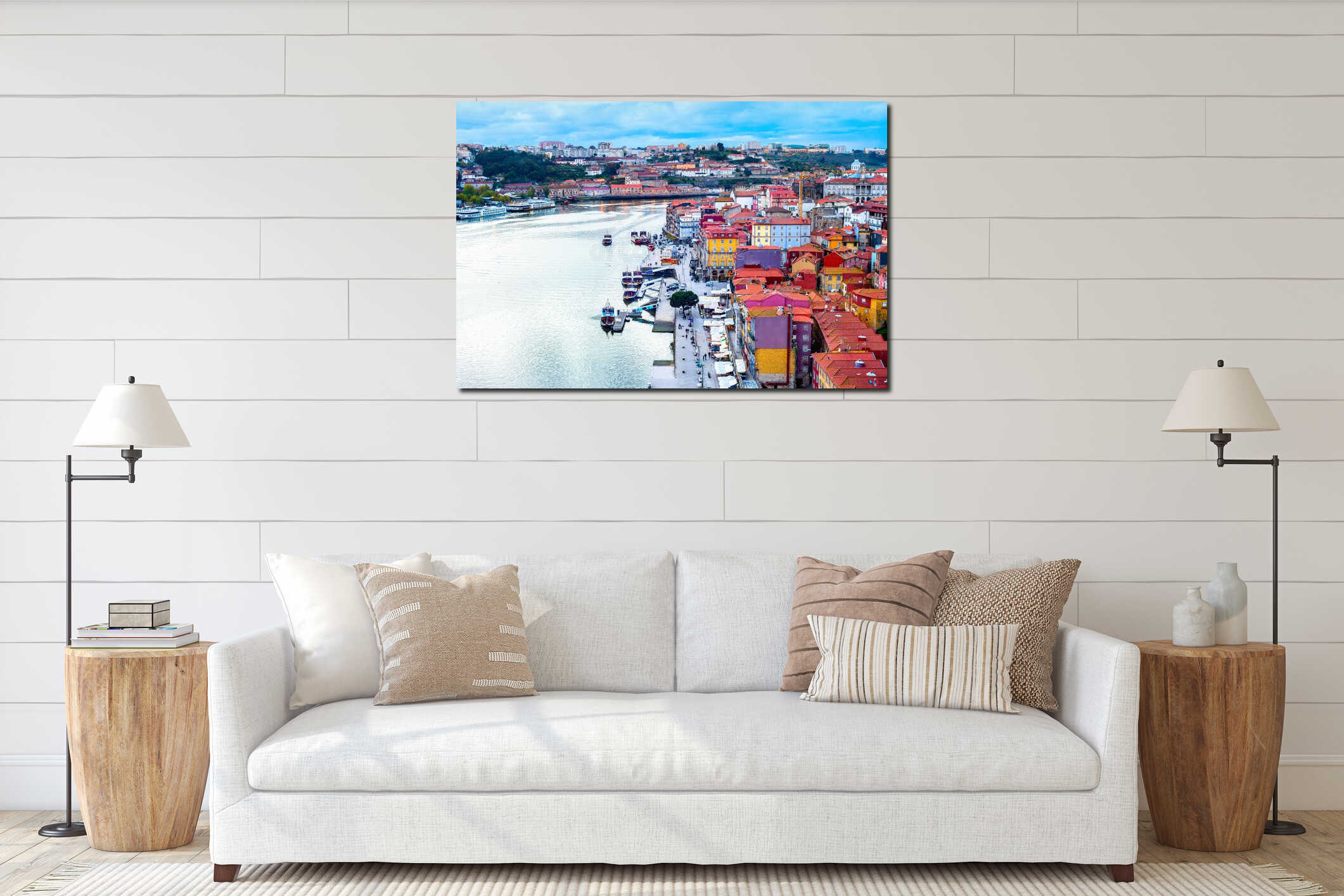 Canvas above sideboard for size context