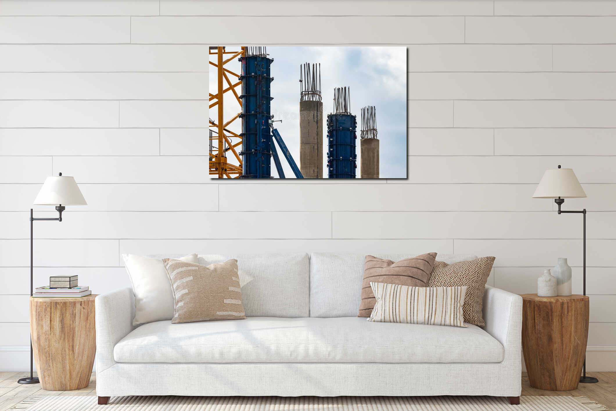 Canvas above sideboard for size context