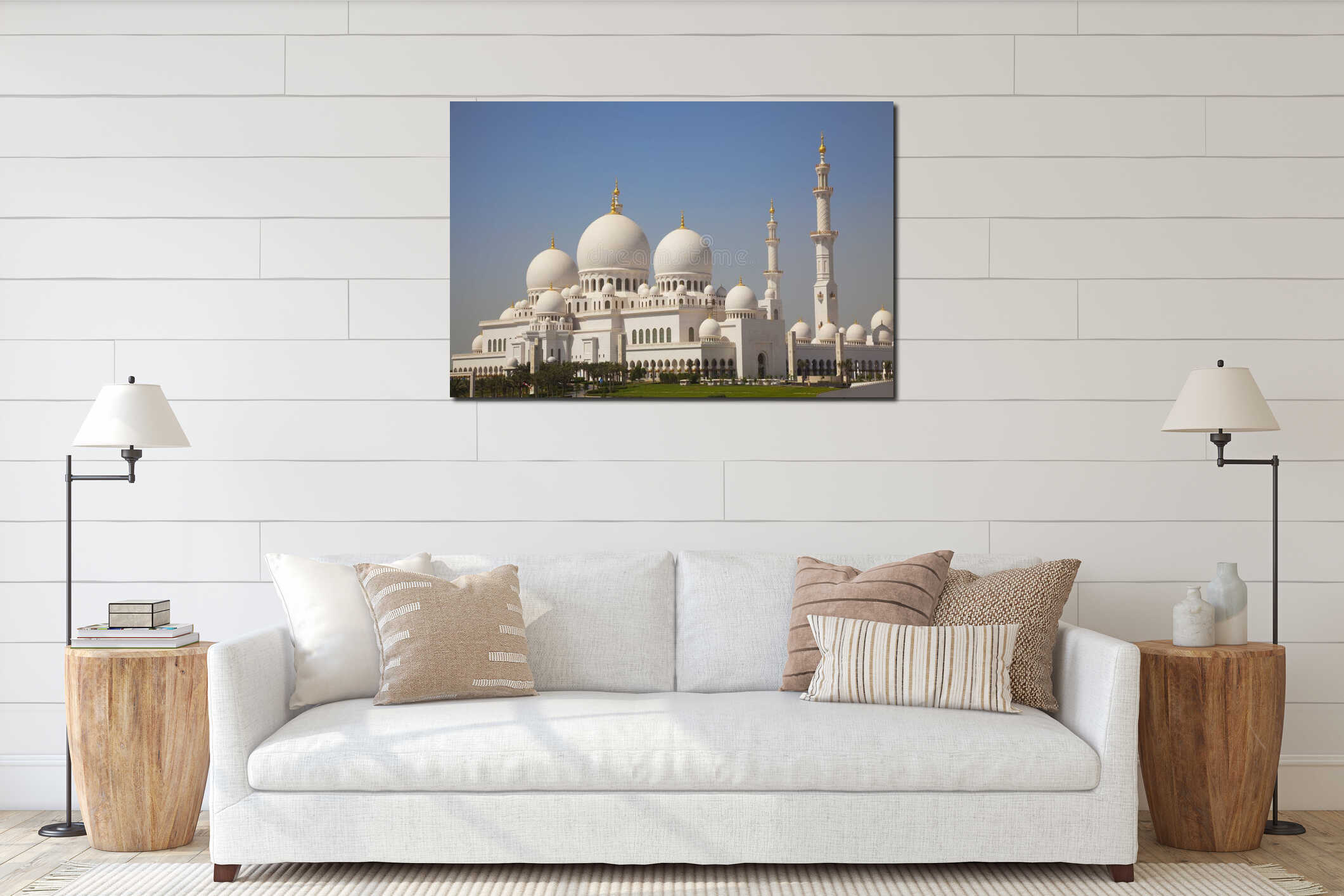 Sheikh Zayed Grand Mosque, Abu Dhabi, UAE interior mockup