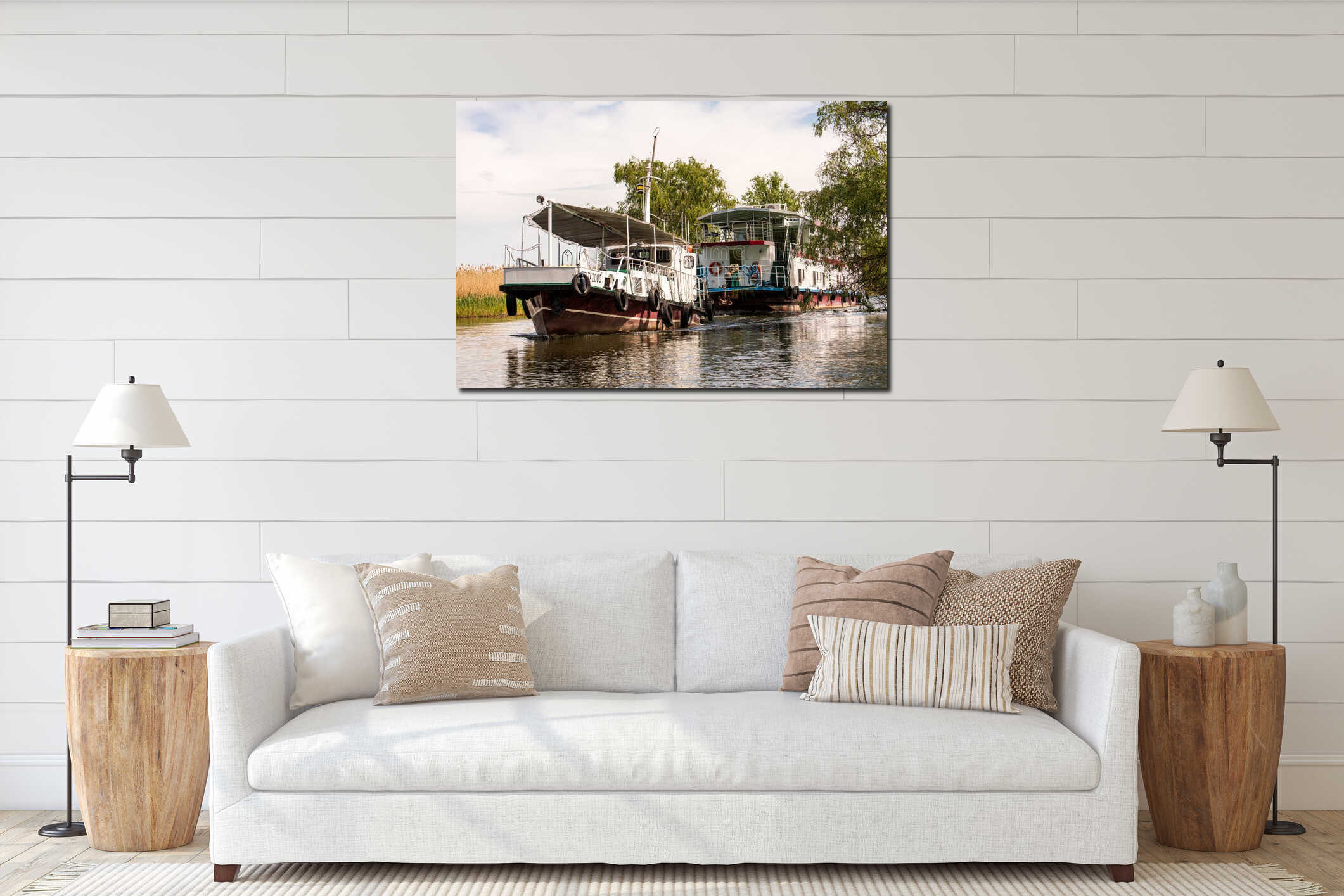 Canvas above sideboard for size context