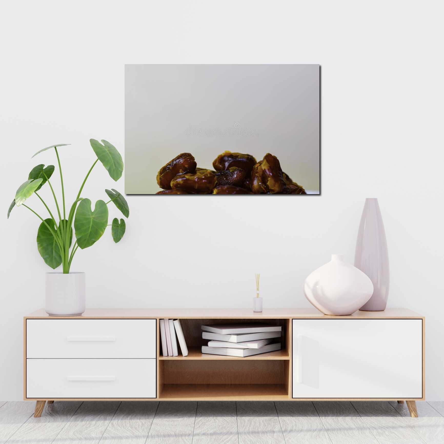 Canvas above sofa for size context