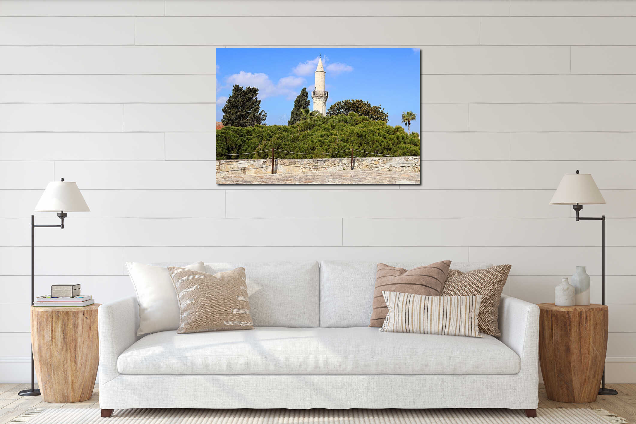 Canvas above sideboard for size context