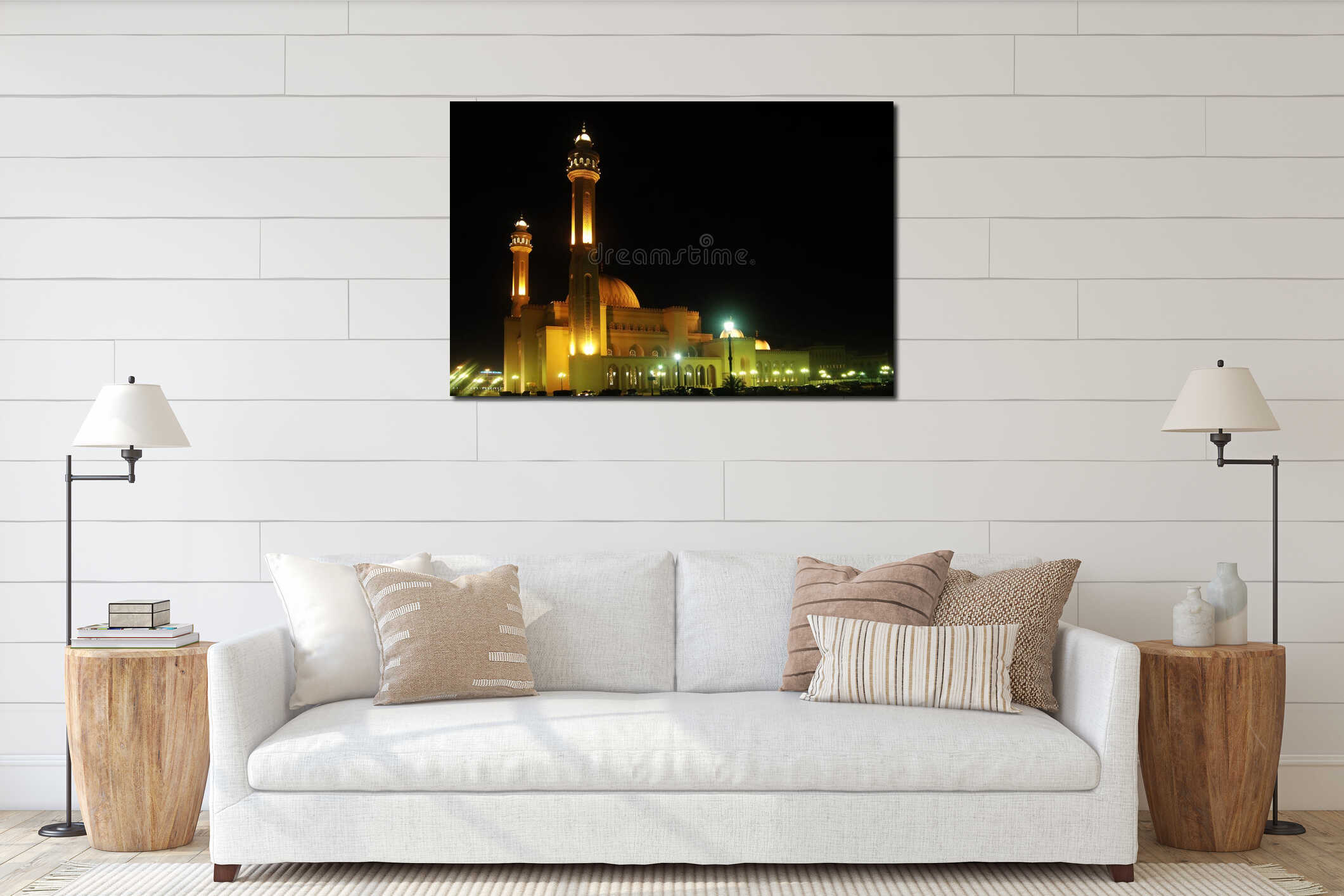Grand Mosque in Bahrain interior mockup