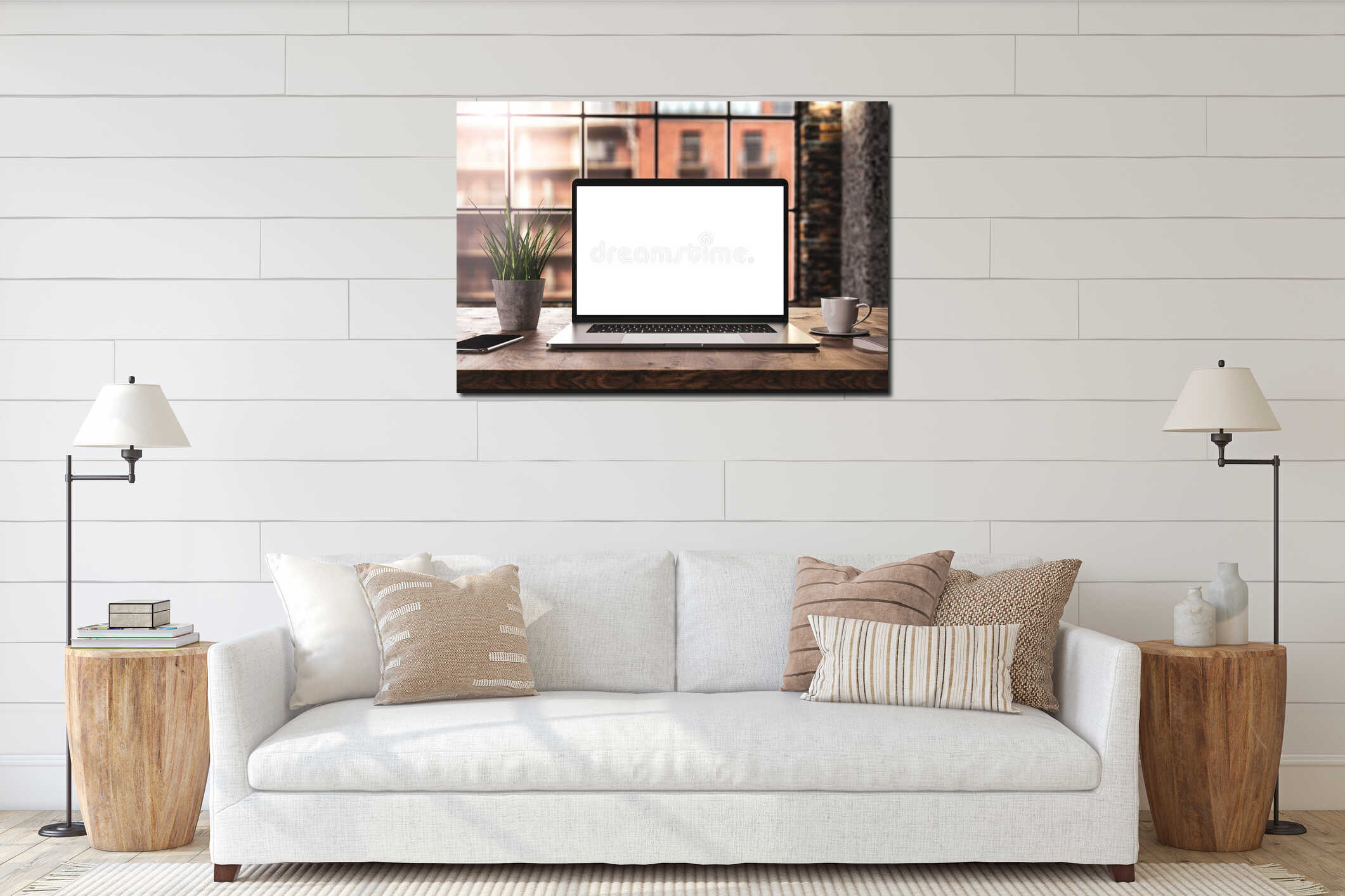 Canvas above sideboard for size context