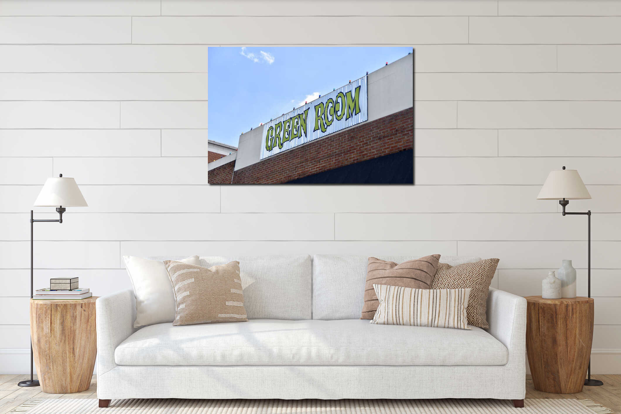 Green Room Musicians Lounge Beale Street, Memphis, TN interior mockup