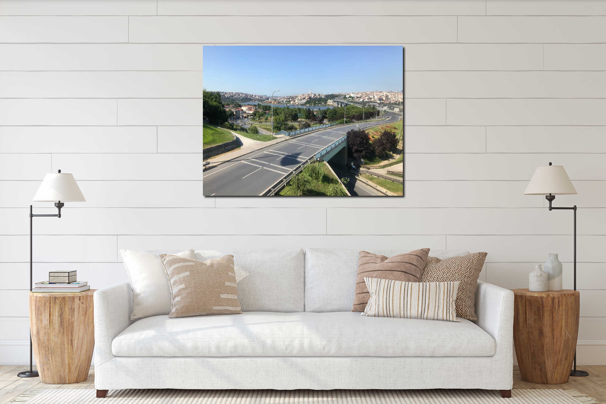 Halic from Ayvansaray, Istanbul, Turkey - JUNE 2019 interior mockup