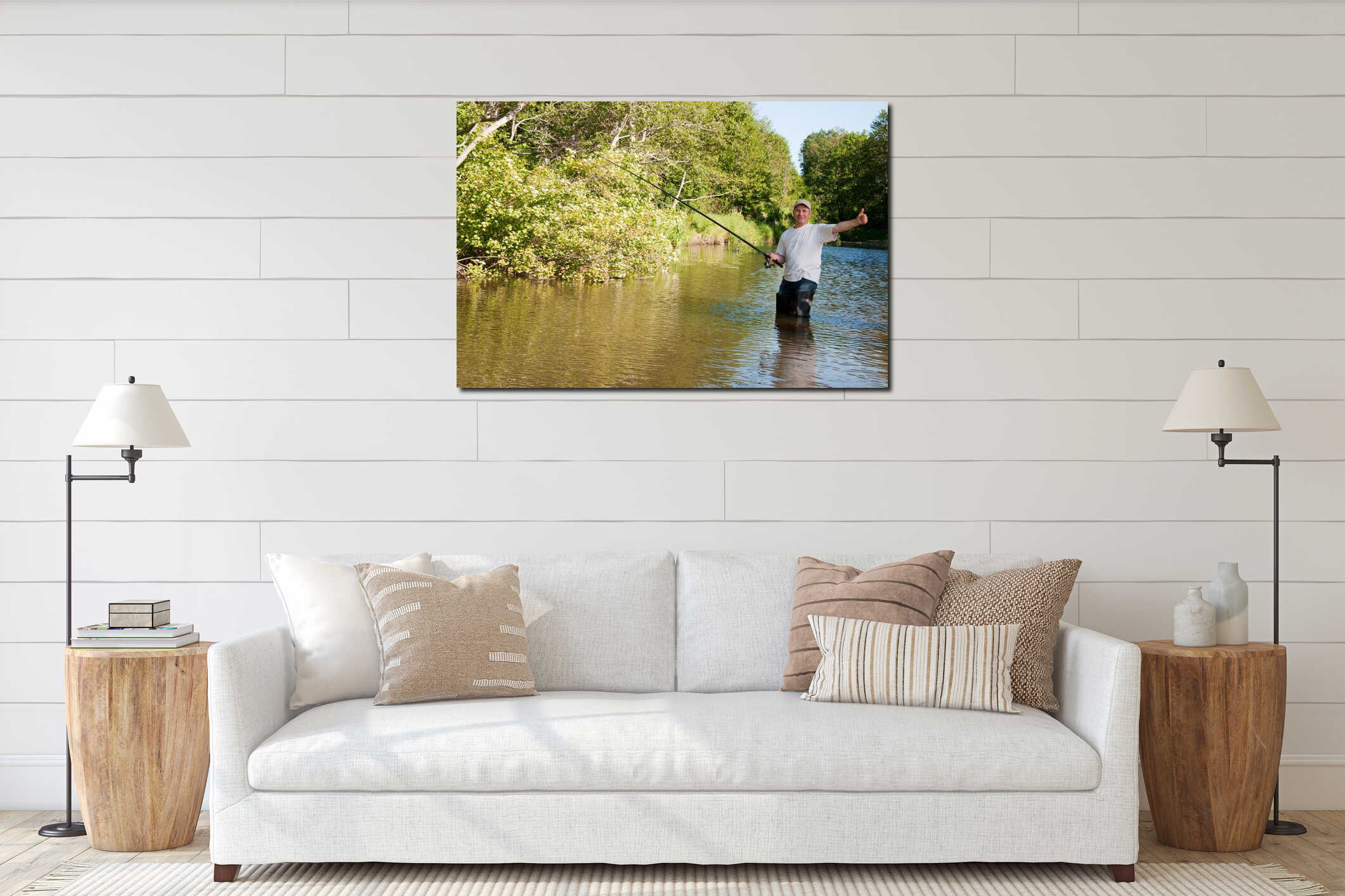 Canvas above sideboard for size context